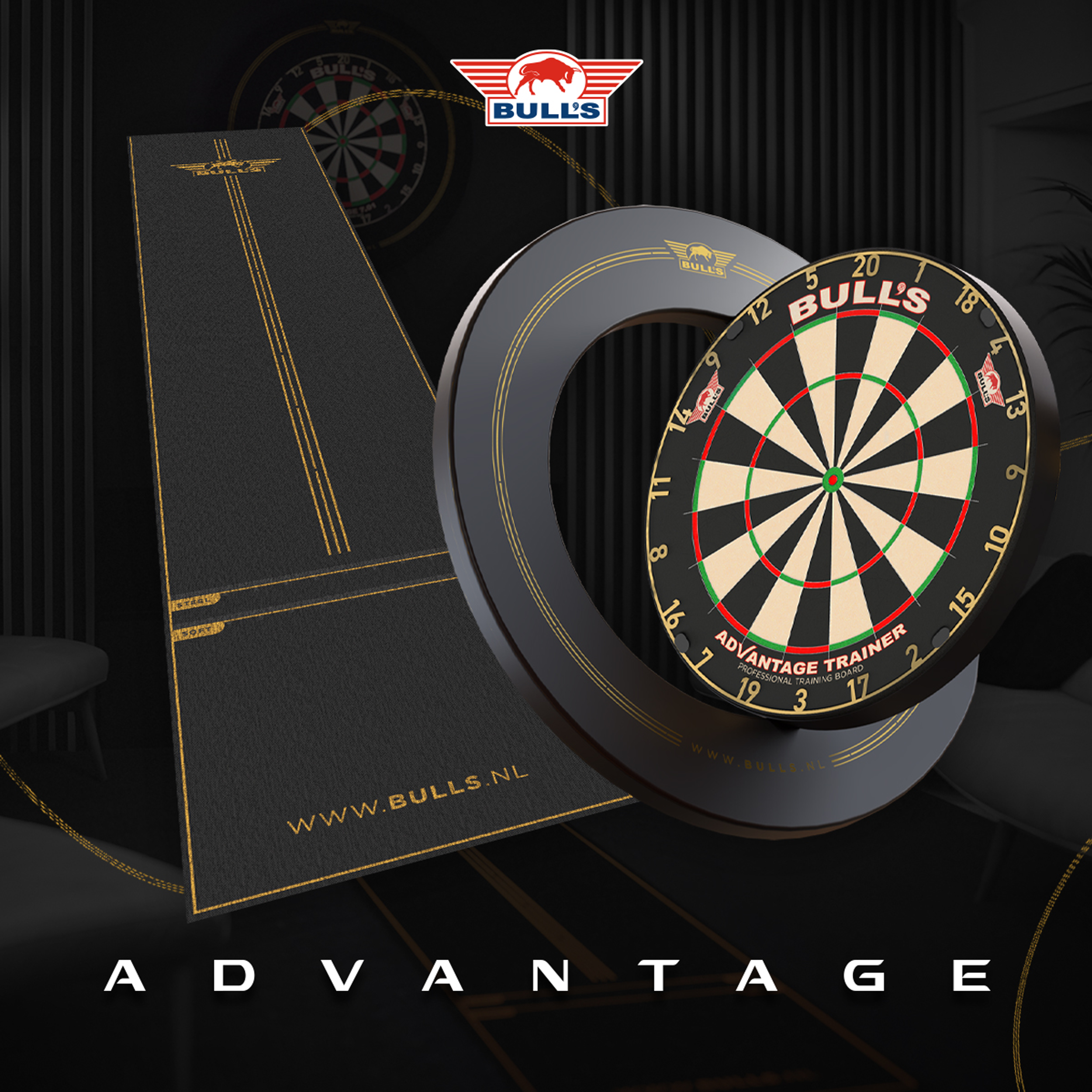 Bull's NL - Advantage Trainer Dartboard Gold Bull's NL - Advantage Trainer Dartboard Gold