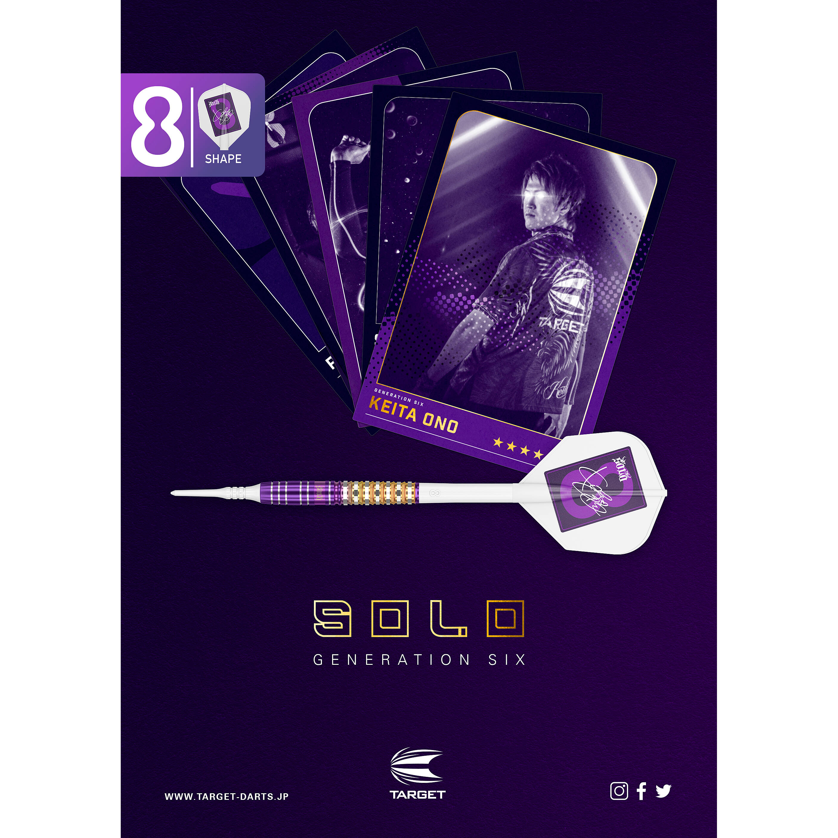 Keita-Ono-Solo-G6-Softdart-Social-Banner Target Japan - Keita Ono GEN 6 - Softdart