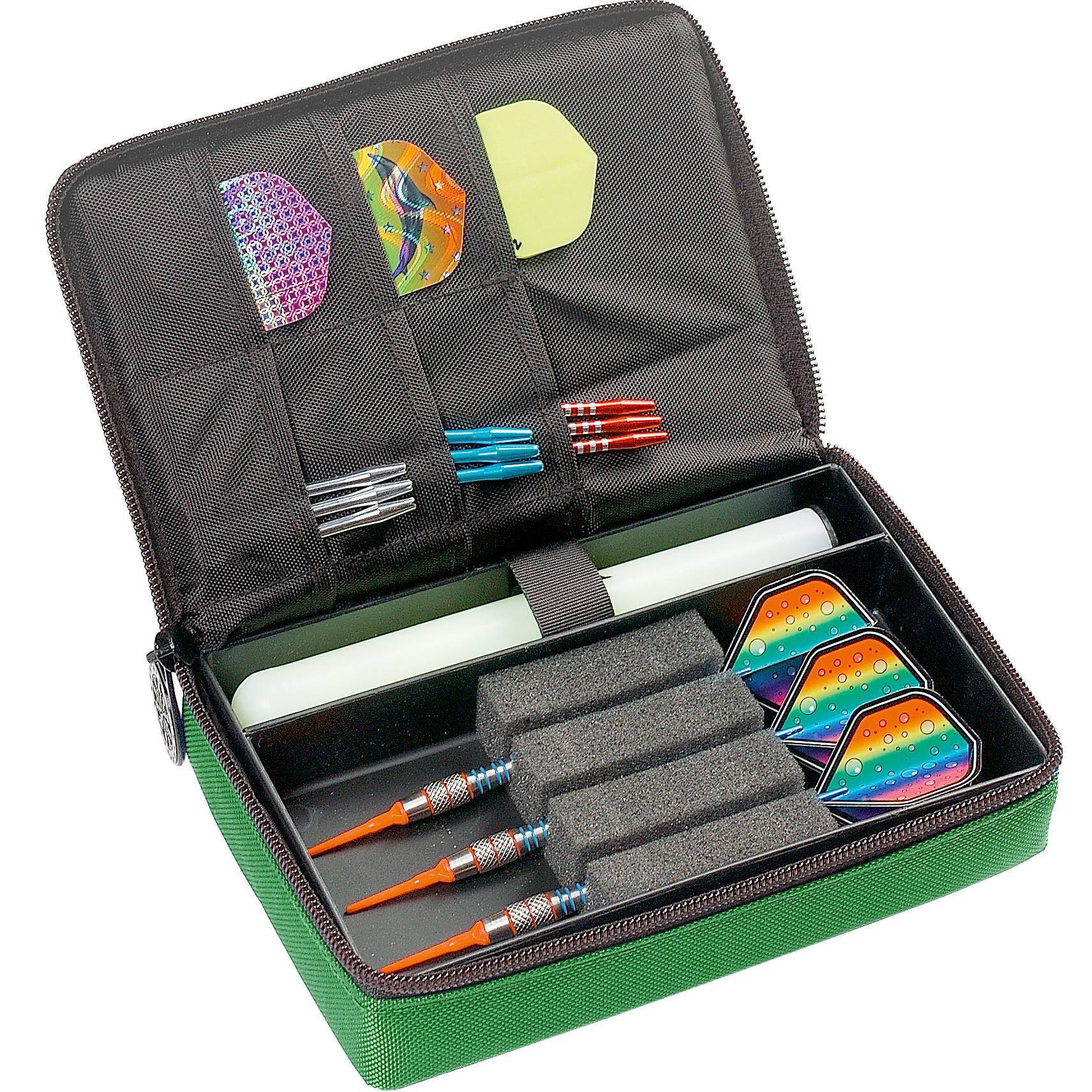 Karella-The-Pak-Dartwallet-Grun-gefullt Karella - The Pak Dartswallet