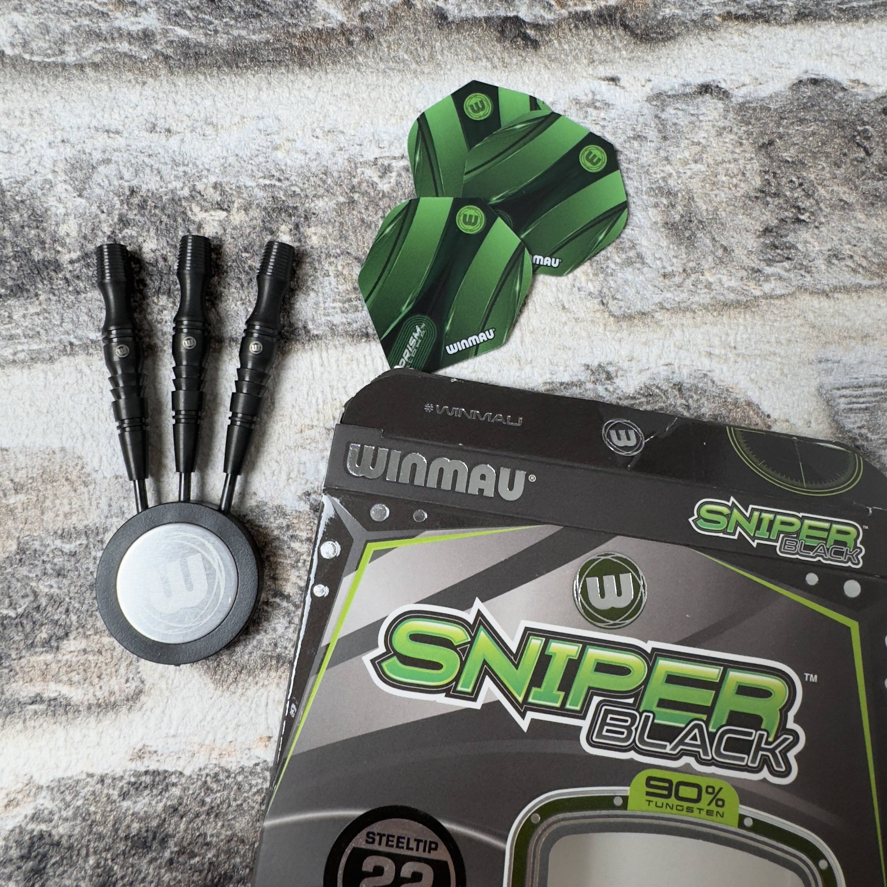 Winmau - Sniper Black - Steeldart Winmau - Sniper Black - Steeldart