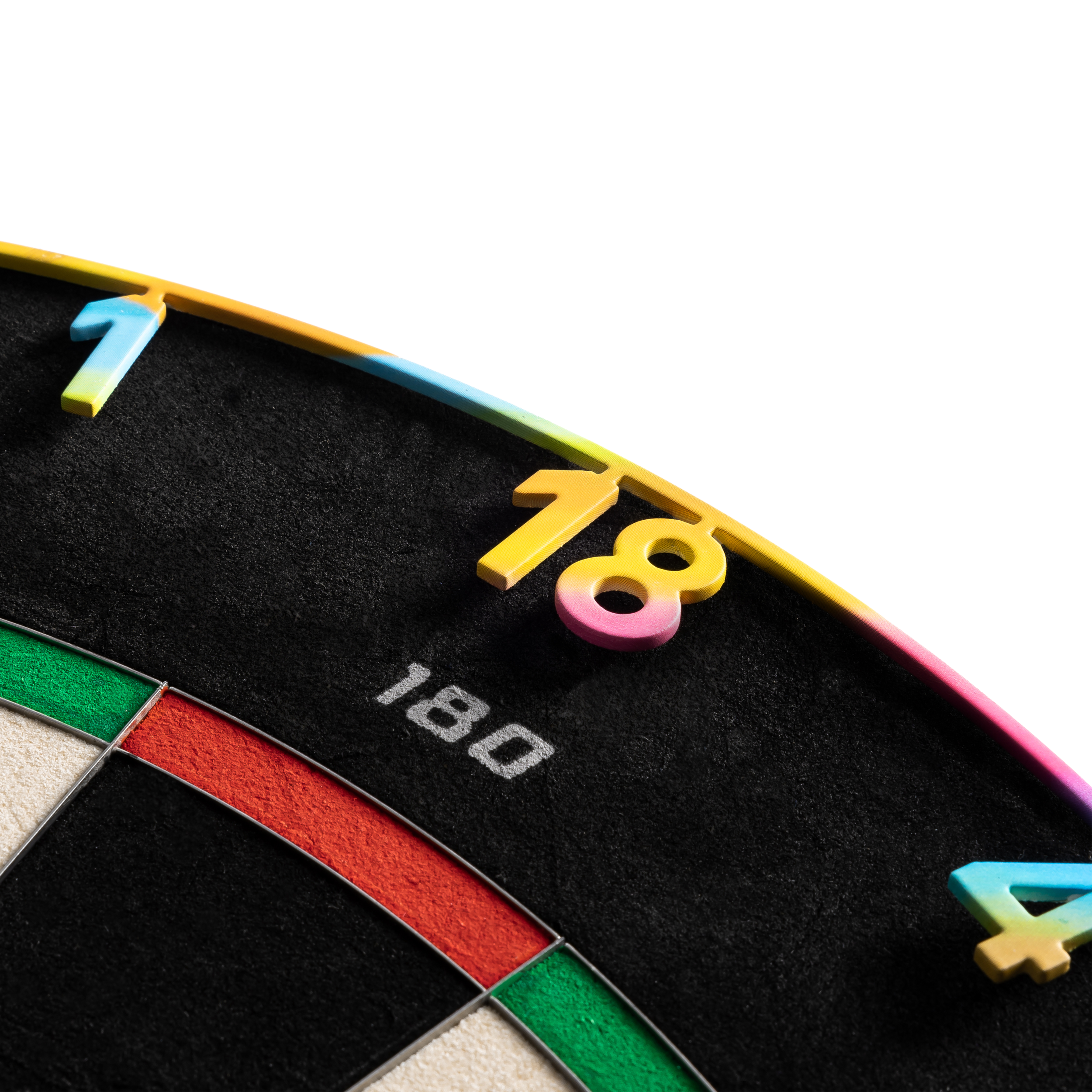 Precise180 - Endorphine Dartboard mit Lasercut Zahlenring