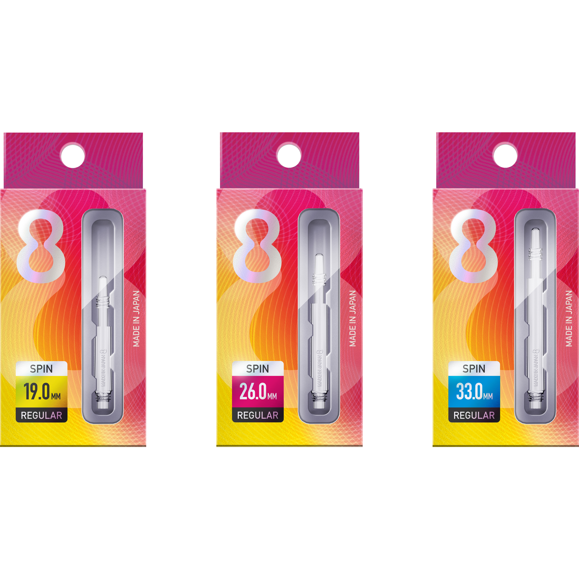 8 Flight - Regular Spin Shaft - Transparent 8 Flight - Regular Spin Shaft - Transparent