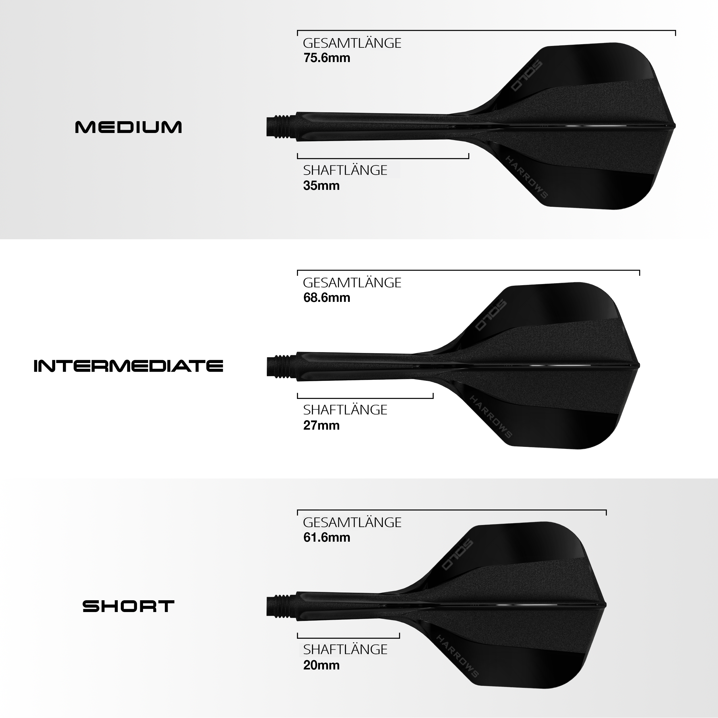 Harrows - Solo Flightsystem Schwarz - No6 Harrows - Solo Flightsystem Schwarz - No6