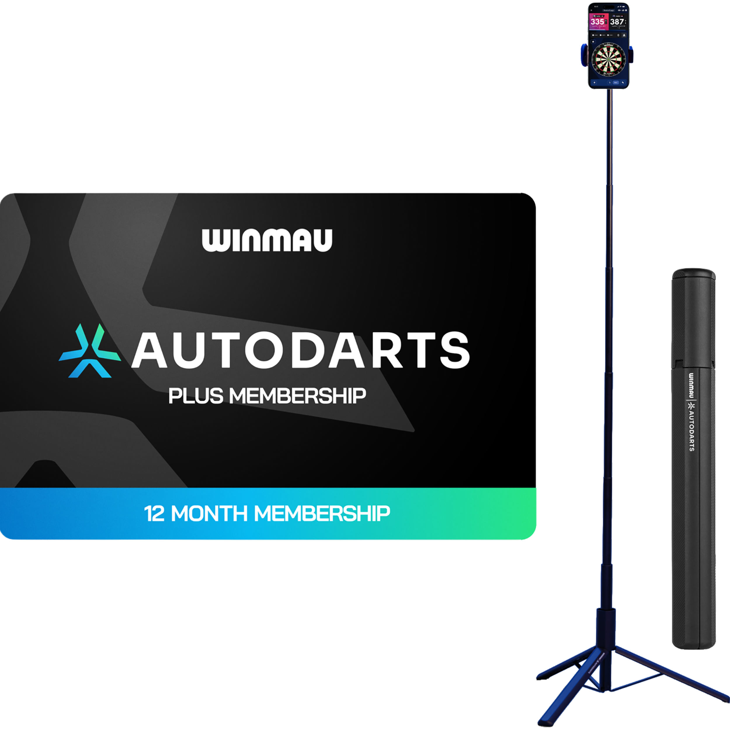 Winmau - Autodarts Lense Stativ & 12 Monate Membership Bundle
