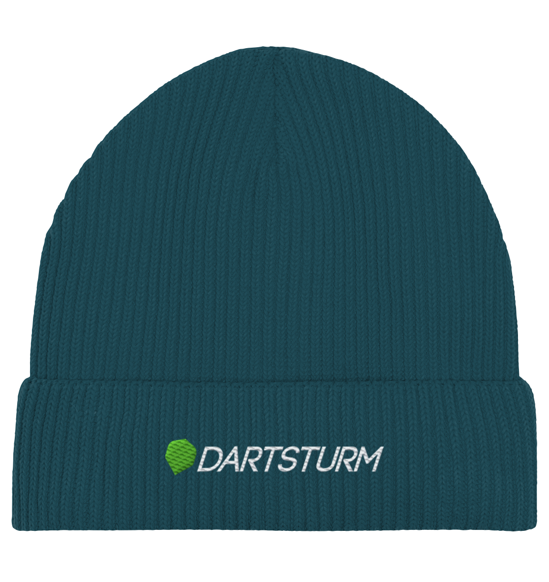 DartSturm - Logo Weiß Fisherman Beanie