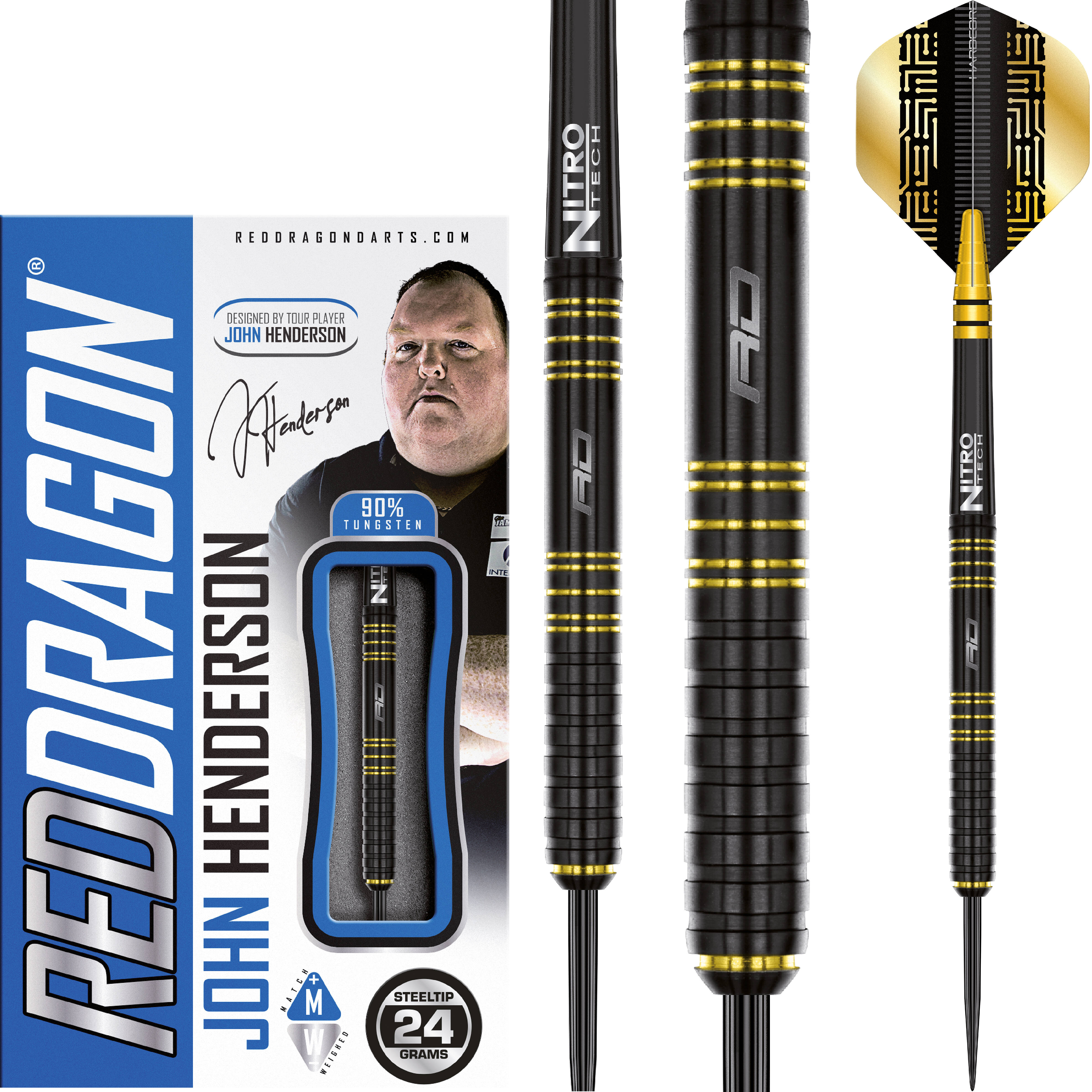 Red-Dragon-John-Henderson-Black-Steeldart-Collage Red Dragon - John Henderson Black - Steeldart