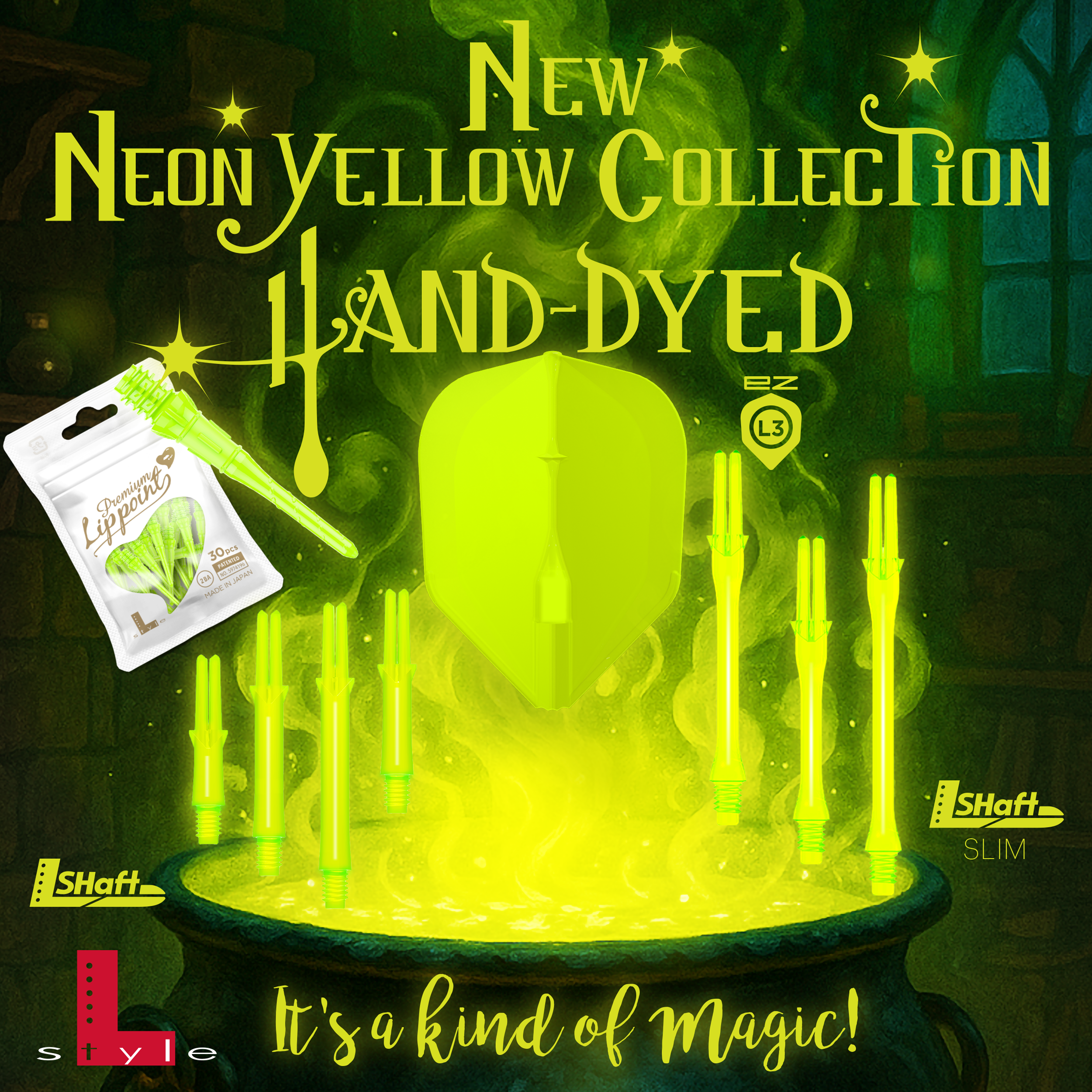 L-Style - L-Shaft Lock Straight - Neongelb L-Style - L-Shaft Lock Straight - Neongelb