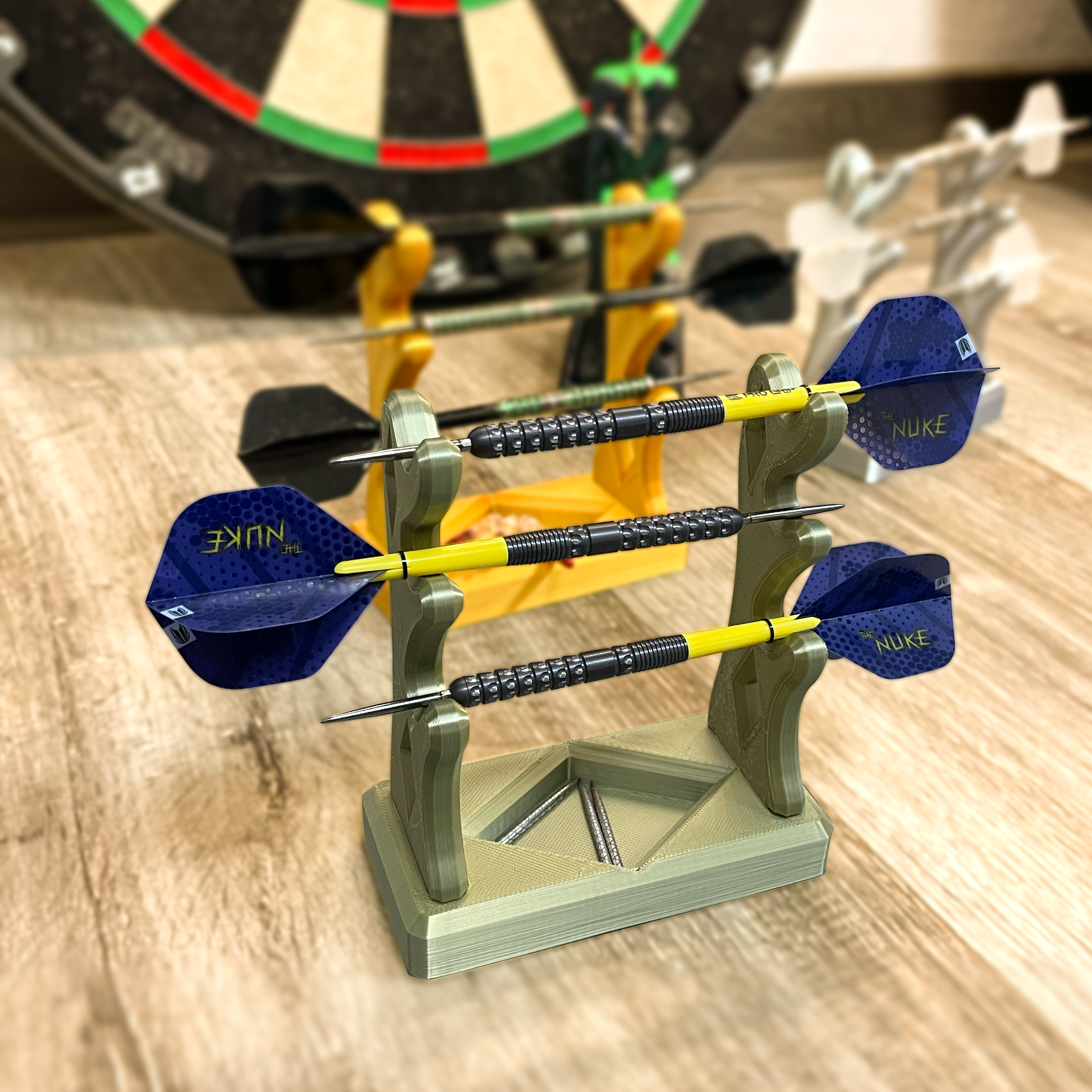 DartSturm - 3D Samurai Dartständer - 3-Fach