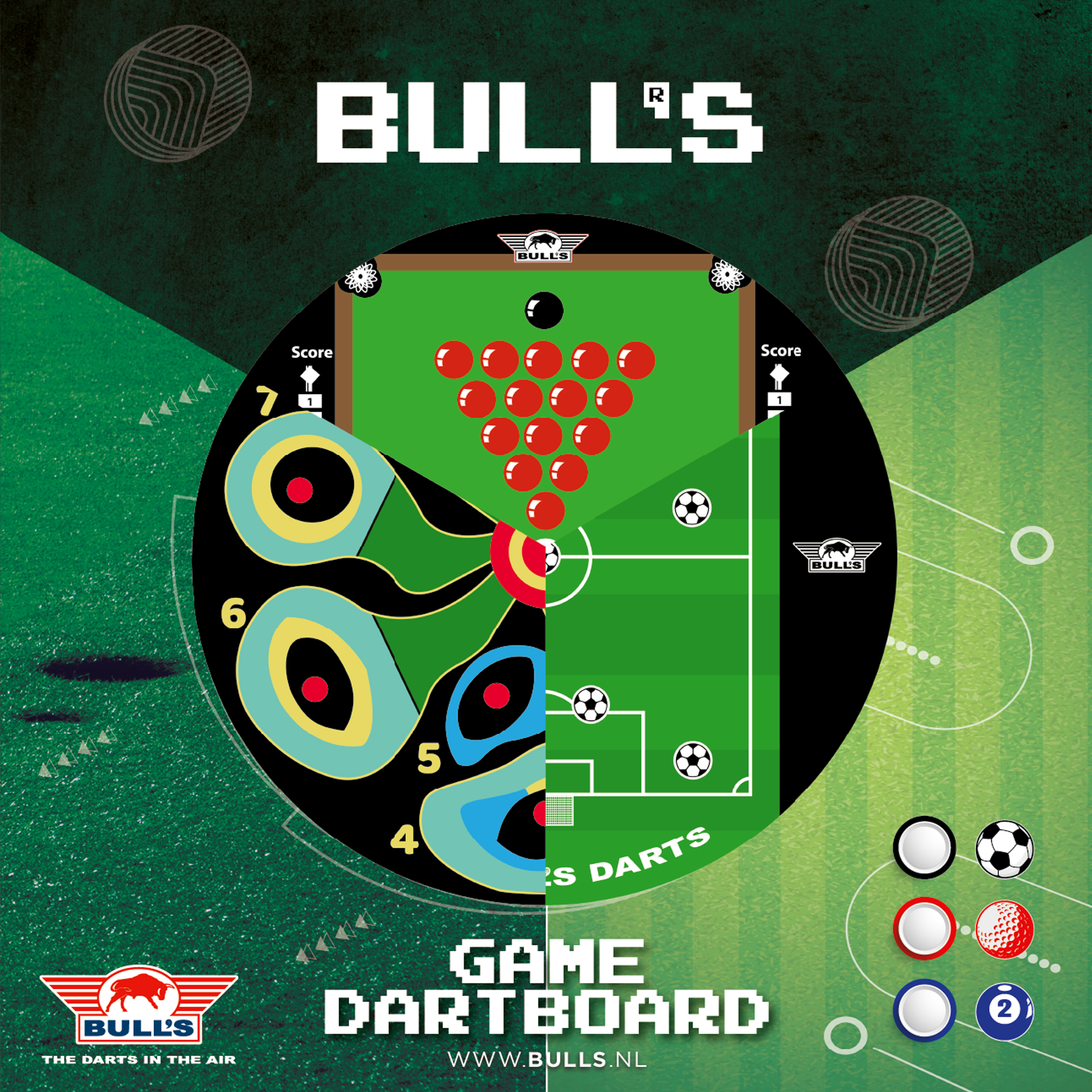 Bull's NL - Game Dartboard - Fußball Bull's NL - Game Dartboard - Fußball