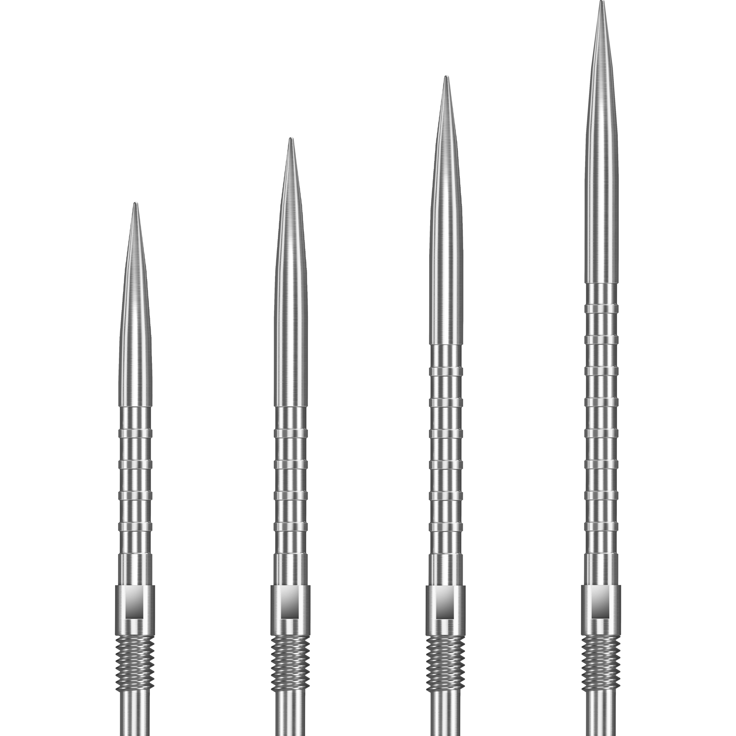 Harrows - Quick Point HM Grip - Silber