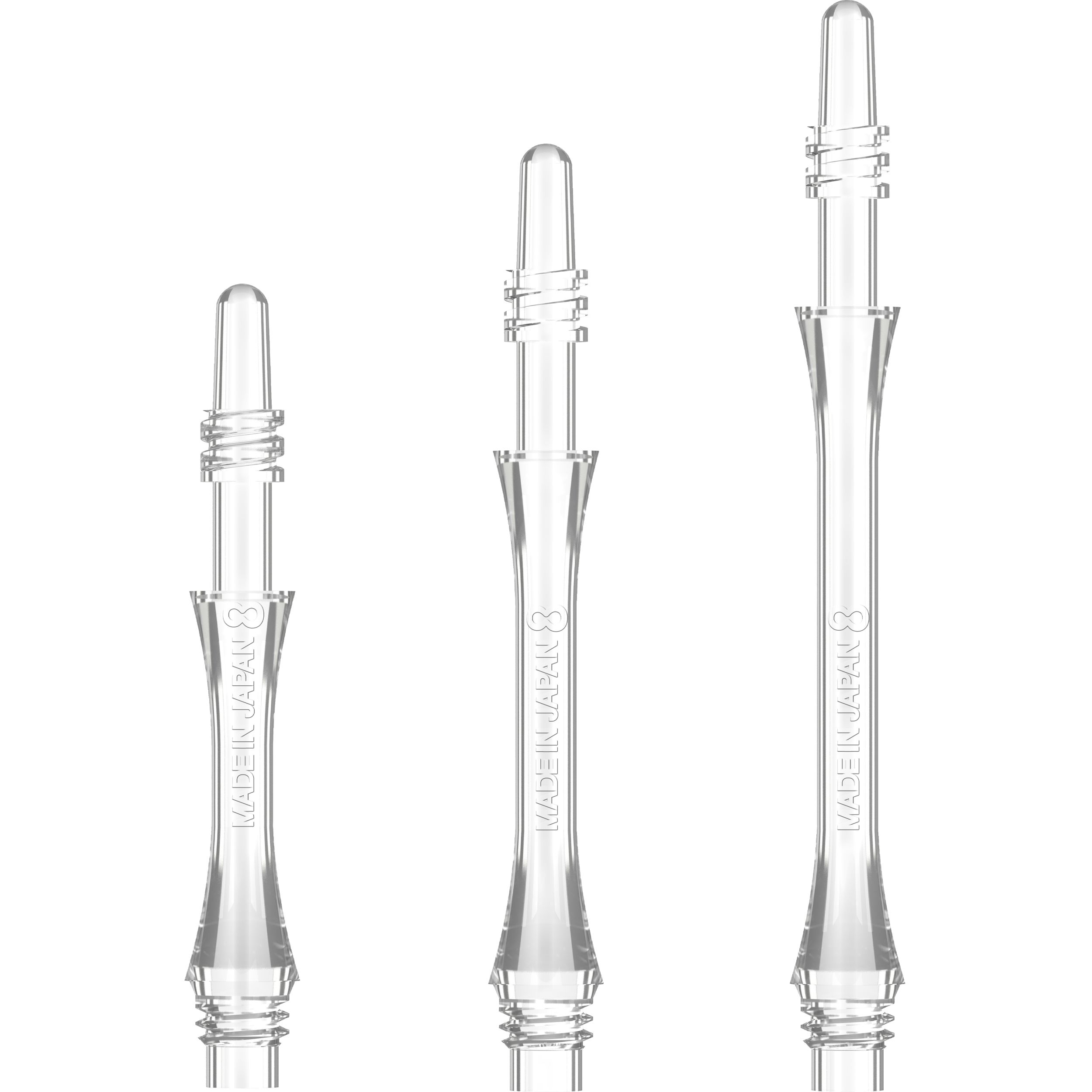 8 Flight - Slim Spin Shaft - Transparent 8 Flight - Slim Spin Shaft - Transparent
