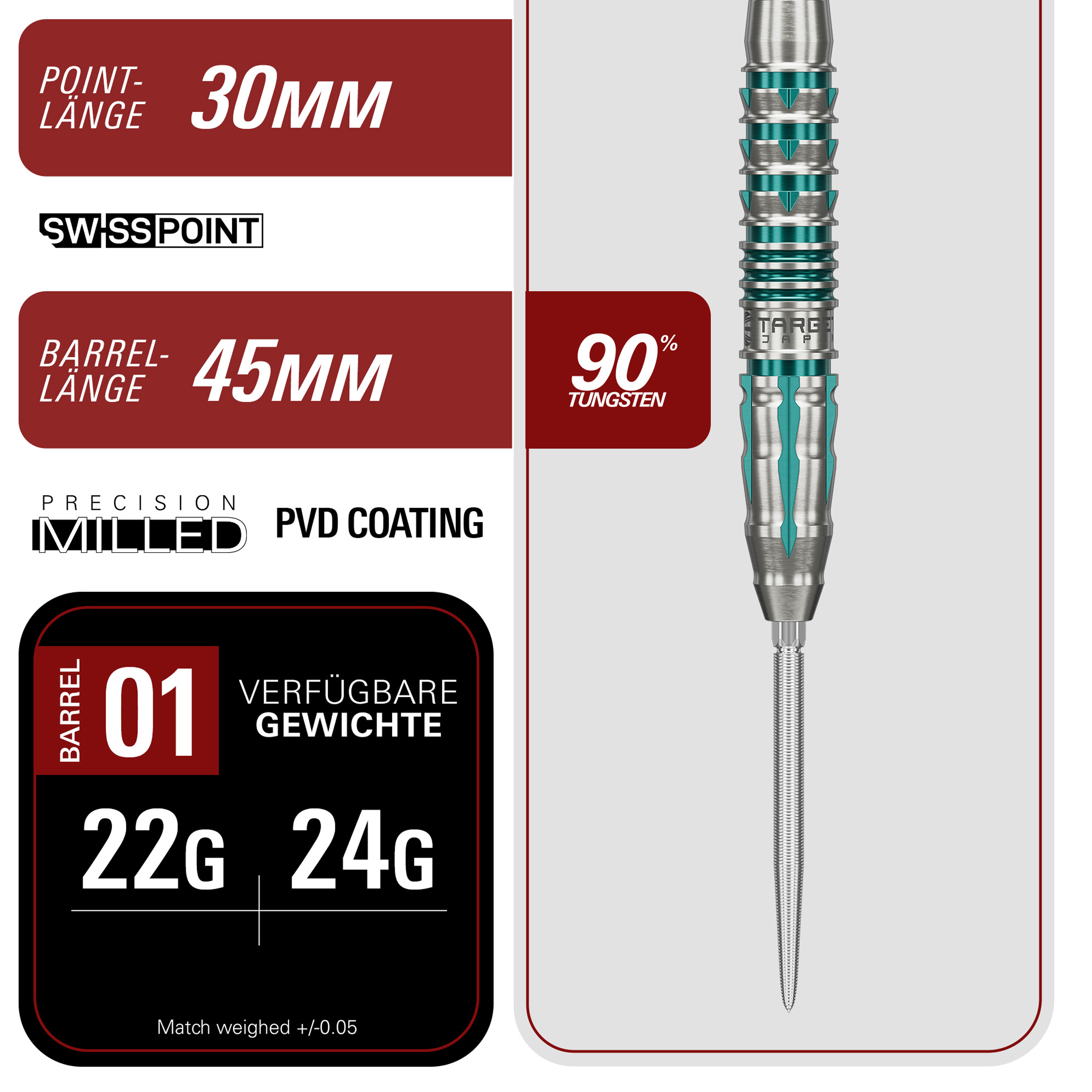 Target Japan - Swiss Point - Black Marque Pierce - Steeldart Target Japan - Swiss Point - Black Marque Pierce - Steeldart