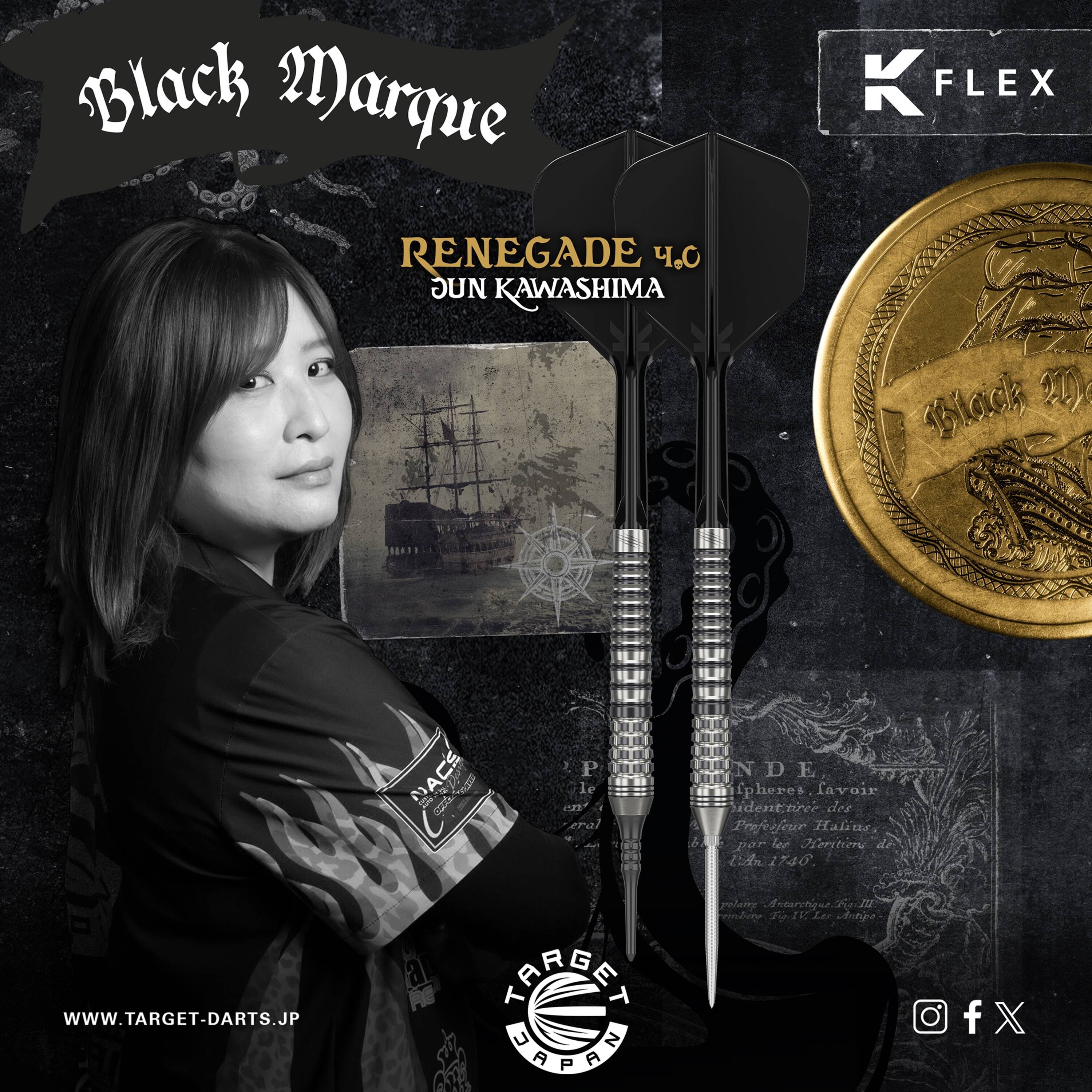 Target Japan - Swiss Point - Black Marque Renegade 4.0 - Steeldart Target Japan - Swiss Point - Black Marque Renegade 4.0 - Steeldart