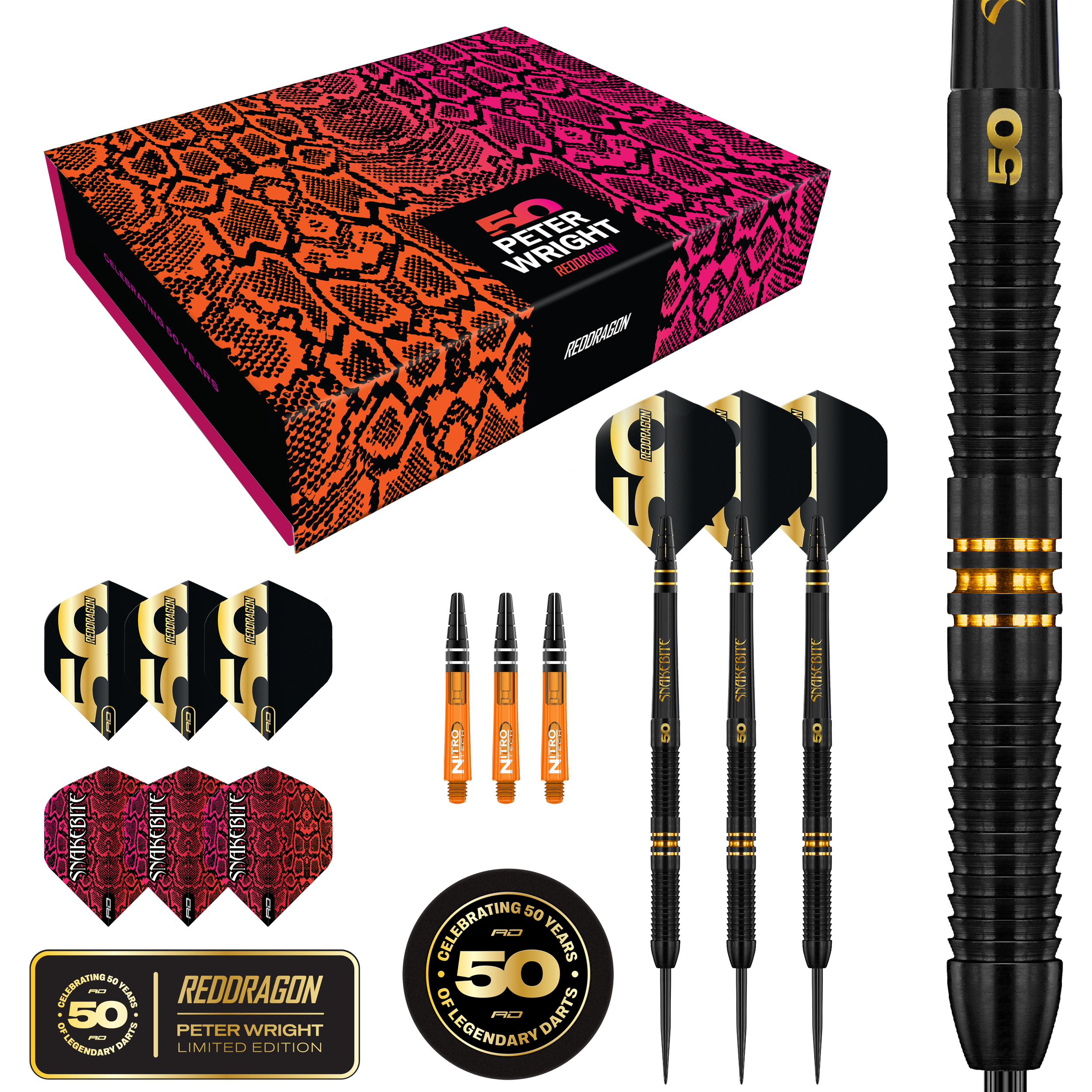 Red Dragon - 50 Years Player Edition Peter Wright - Steeldart Red Dragon - 50 Years Player Edition Peter Wright - Steeldart