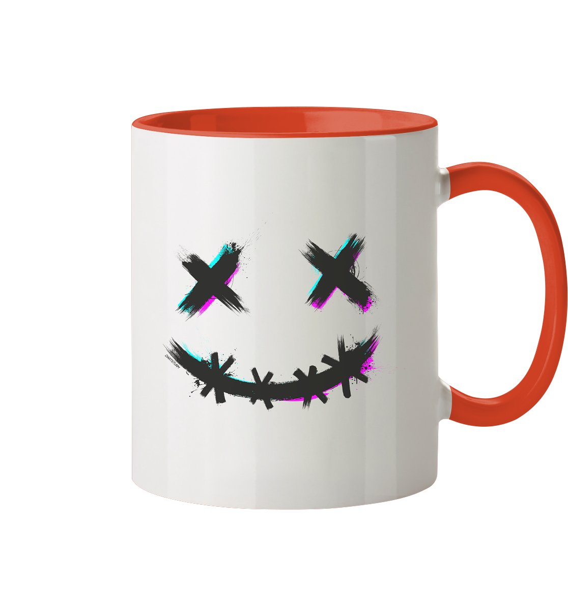 DartSturm - Scary Smile Schwarz - Tasse zweifarbig
