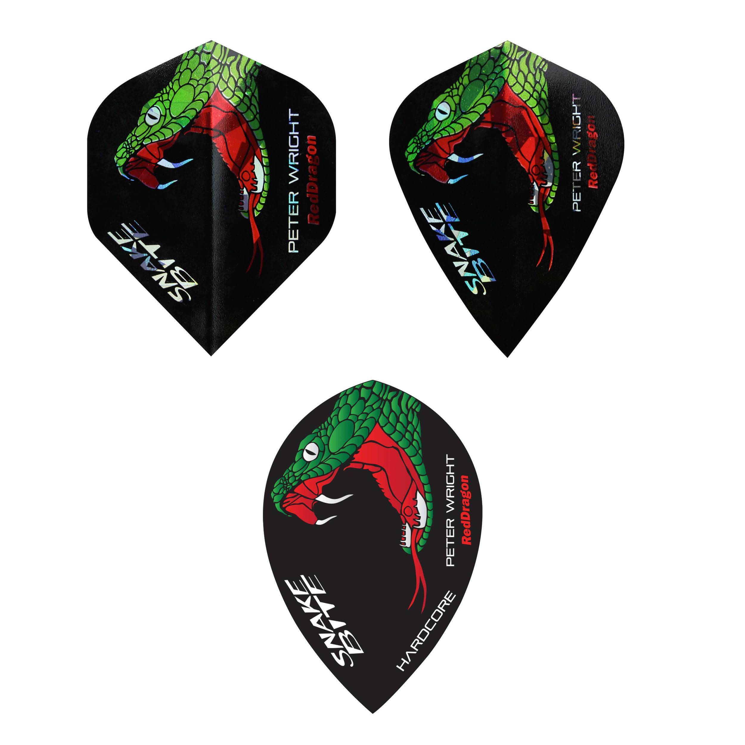 Red-Dragon-Peter-Wright-Snakebite-Flight-Schwarz-Grun-Standard-Kite-Pear Red Dragon - Peter Wright Flight