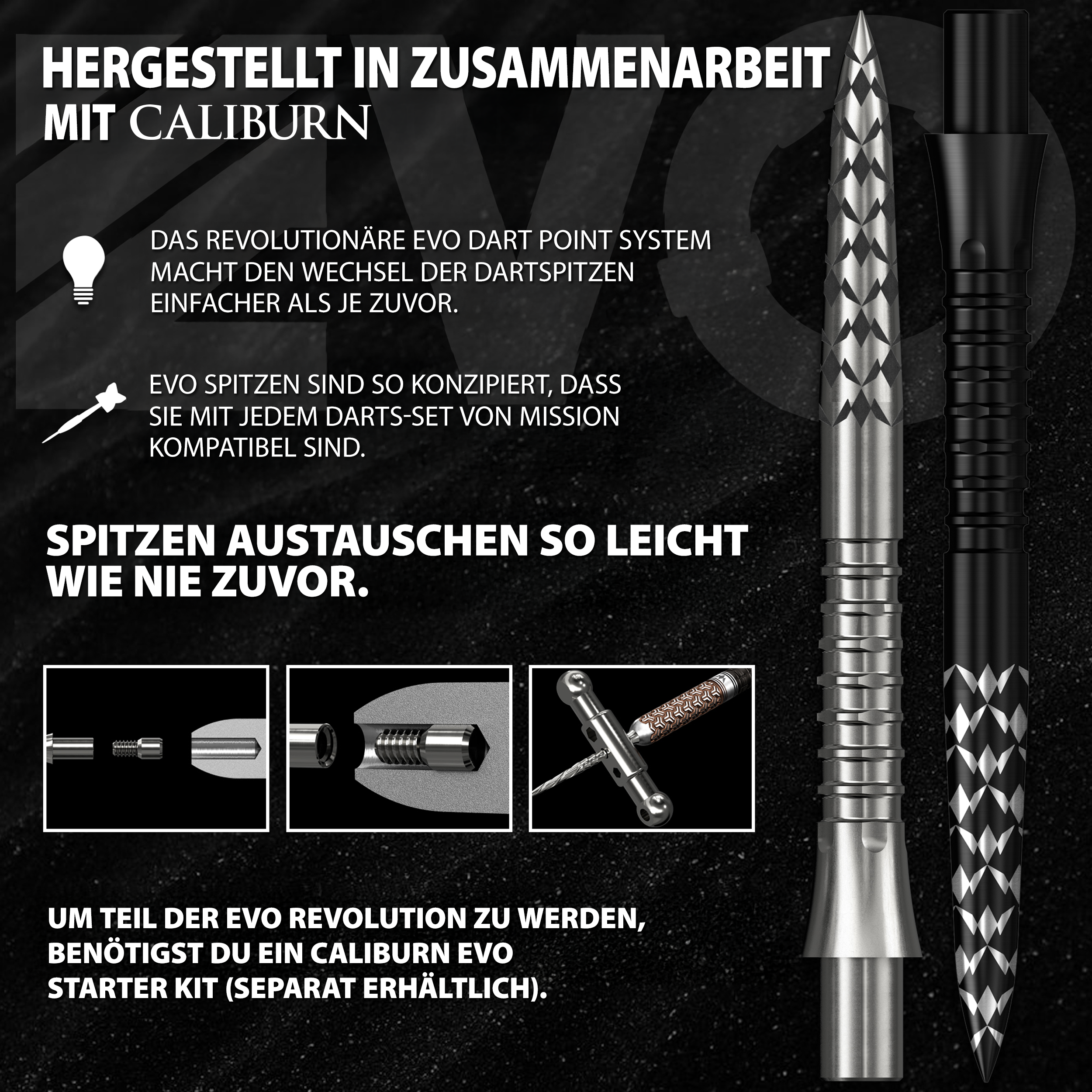 Mission - Caliburn - EVO GV Logo - Silber Mission - Caliburn - EVO GV Logo - Silber