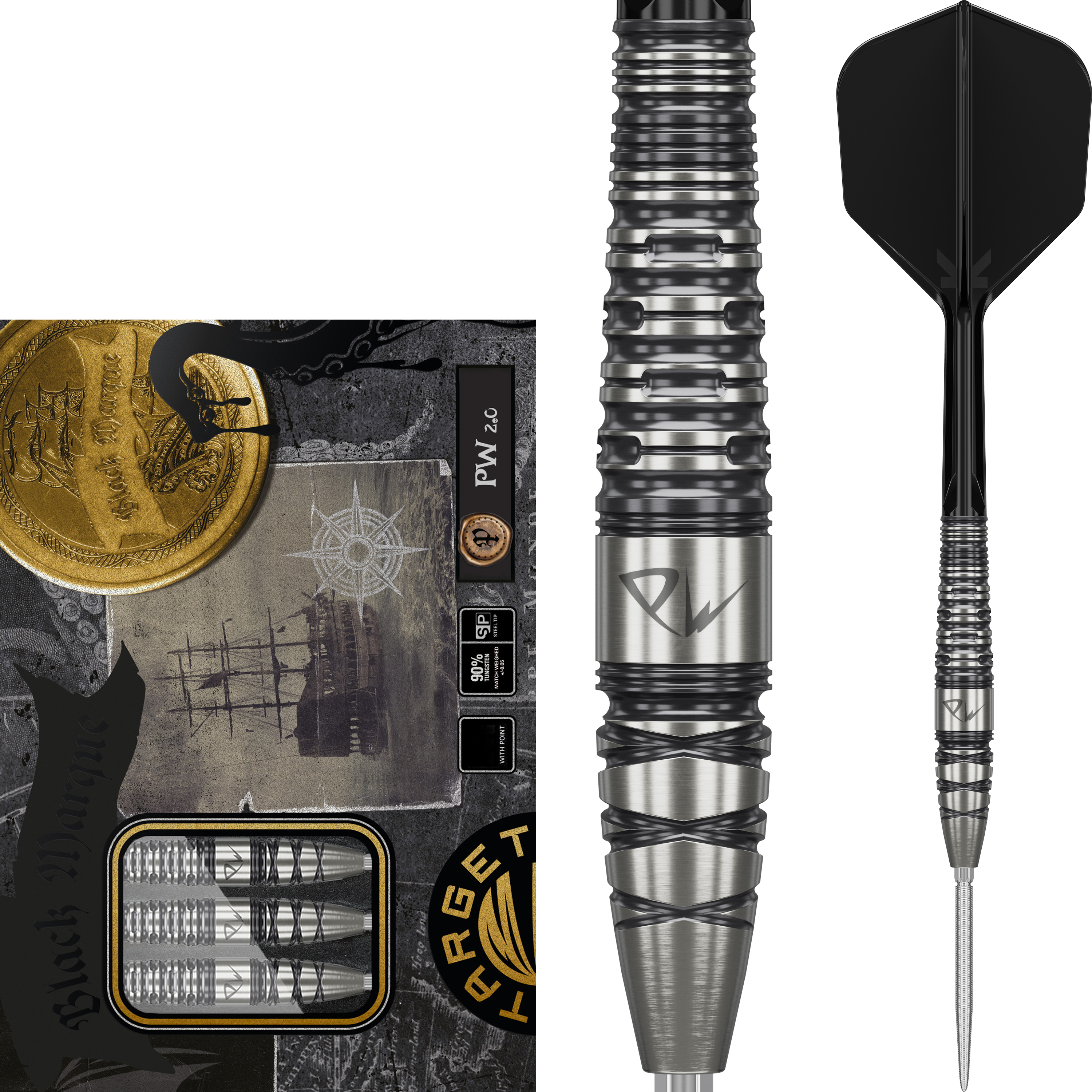 Target Japan - Swiss Point - Black Marque PW 2.0 - Steeldart Target Japan - Swiss Point - Black Marque PW 2.0 - Steeldart