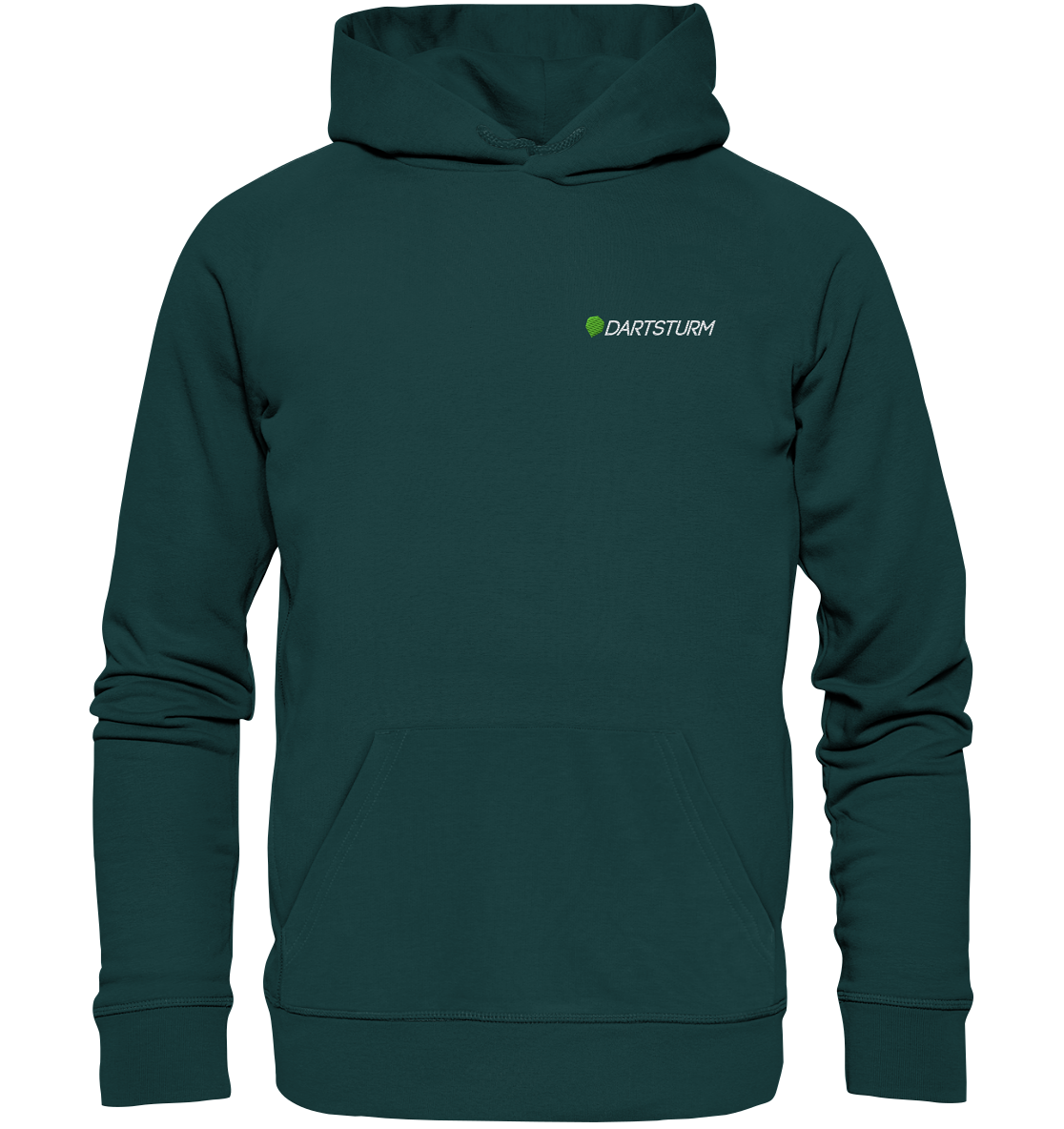 DartSturm - Logo Weiß Hoodie (Stick)