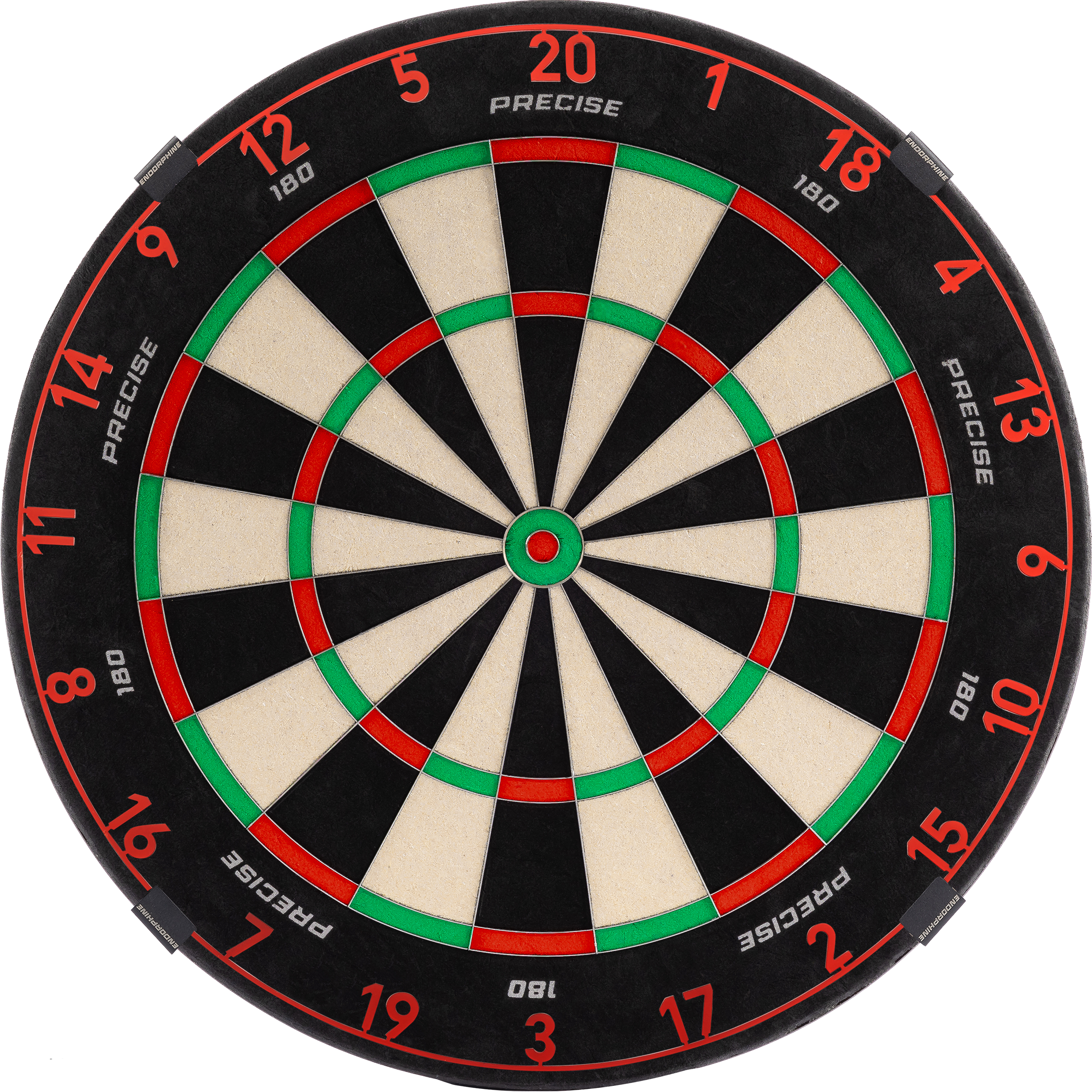Precise180 - Endorphine Dartboard mit Lasercut Zahlenring Precise180 - Endorphine Dartboard mit Lasercut Zahlenring
