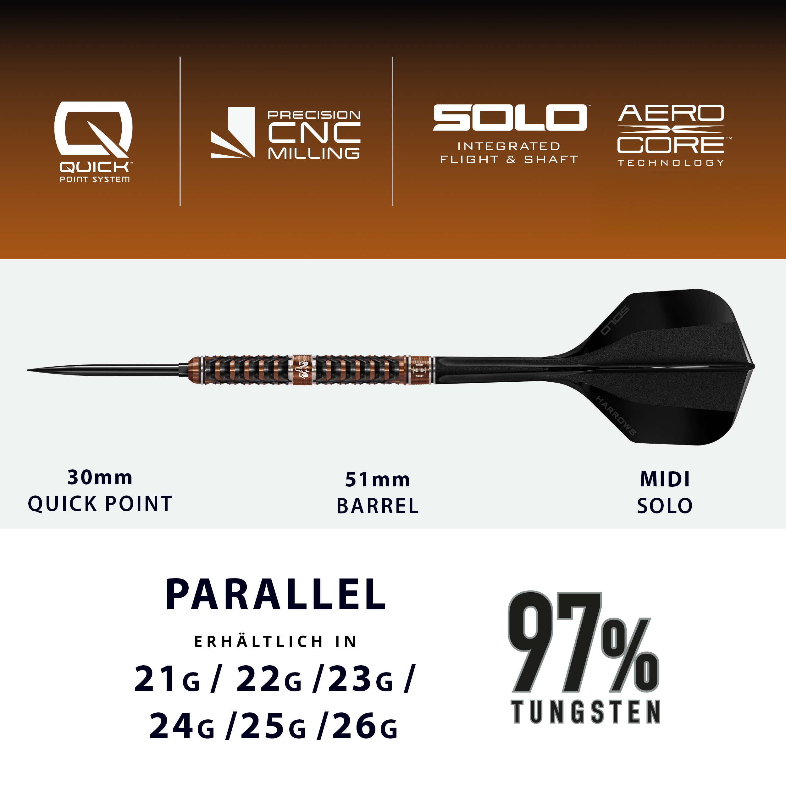 Harrows - Quick Point - Wolfram Trinity - Steeldart Harrows - Quick Point - Wolfram Trinity - Steeldart