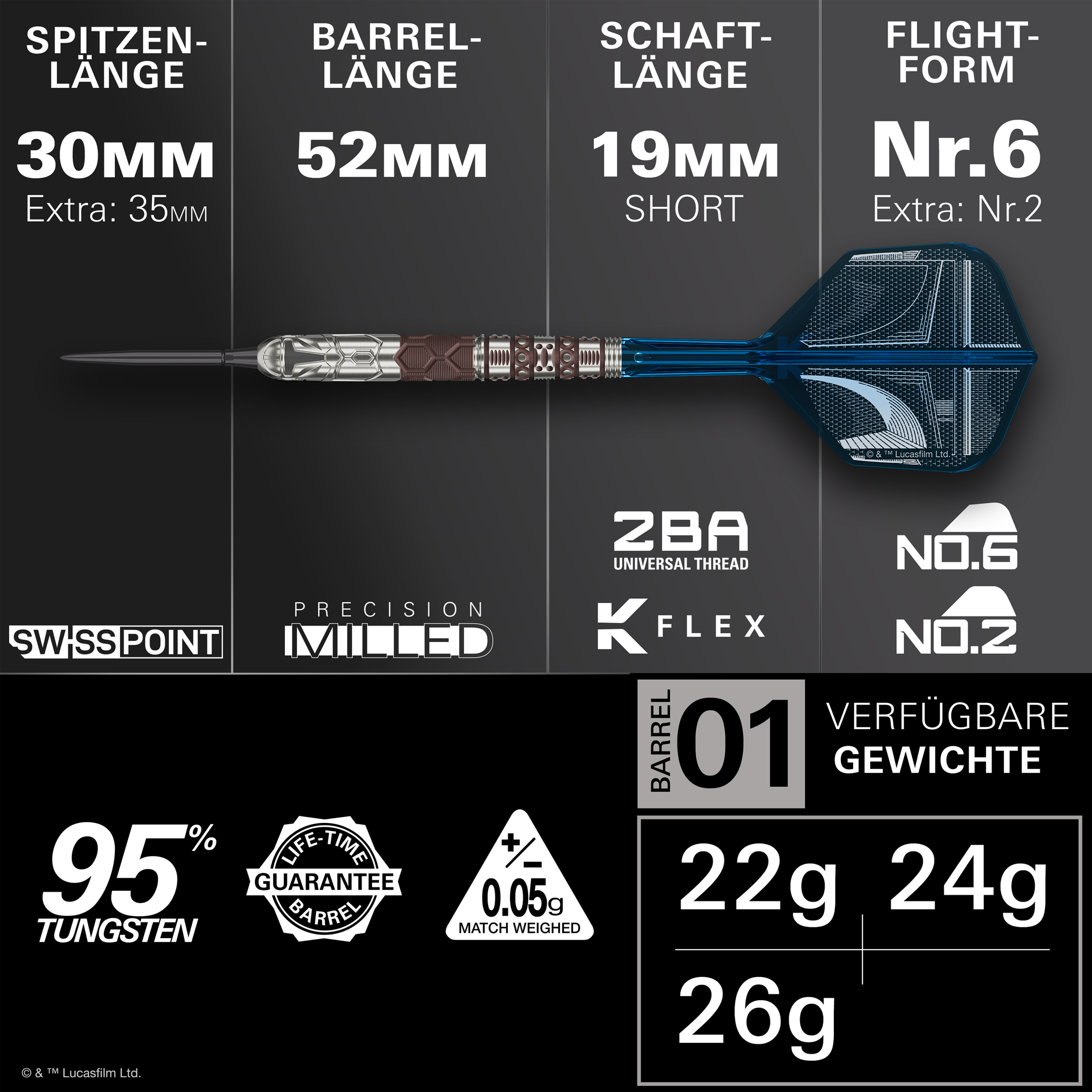 Target - Swiss Point - Star Wars Mandalorian - Steeldart