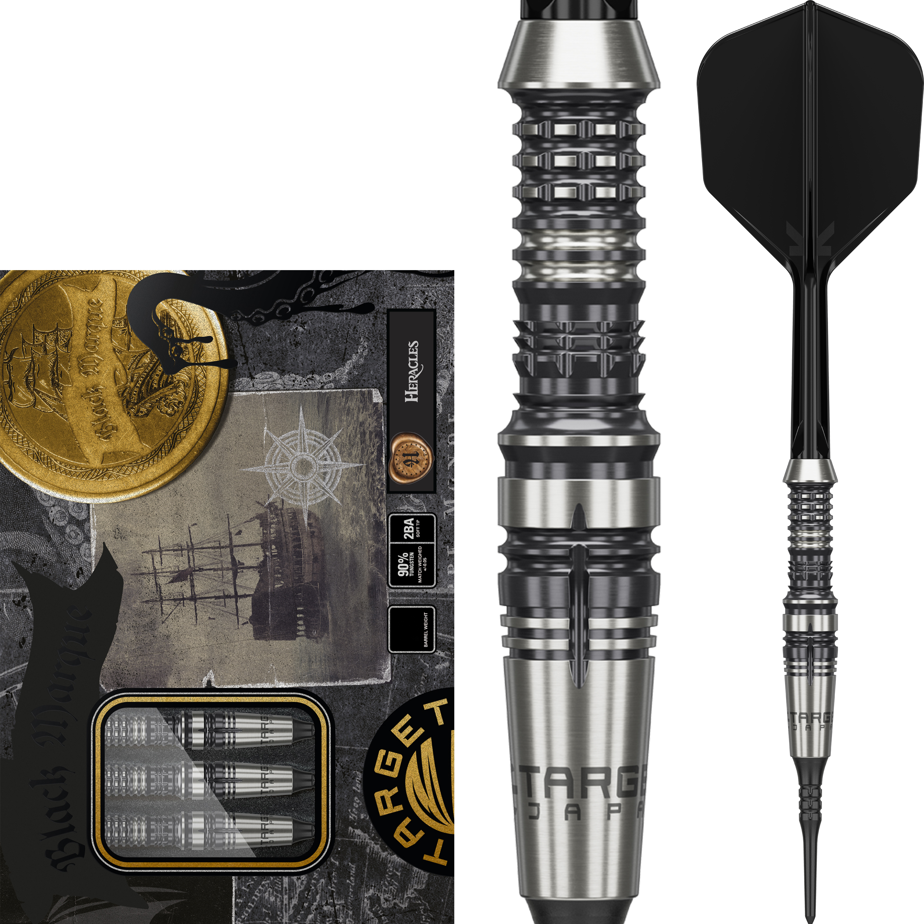 Target Japan - Black Marque Heracles - Softdart Target Japan - Black Marque Heracles - Softdart