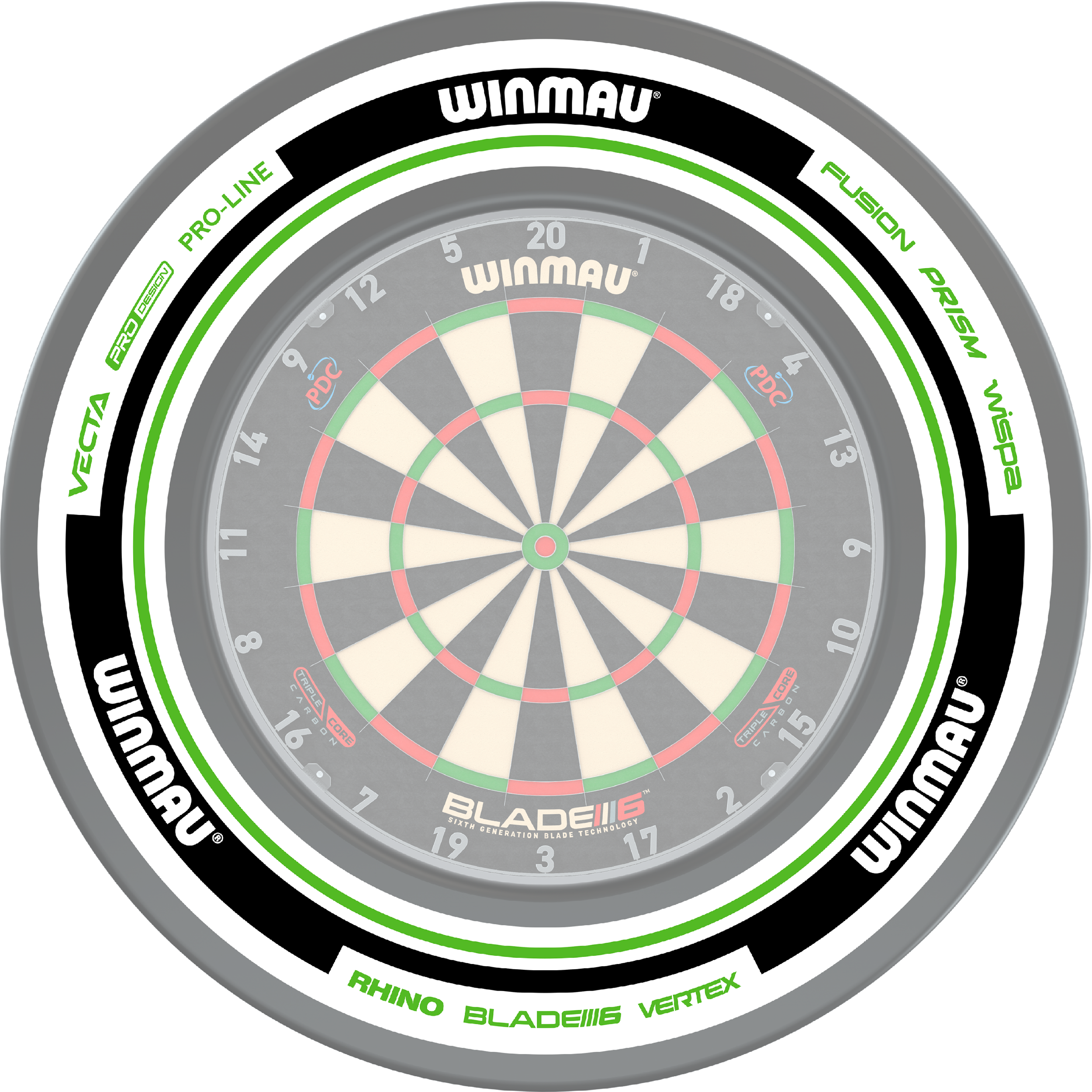 Winmau - Advance Weiß Grün - Surround Winmau - Advance Weiß Grün - Surround