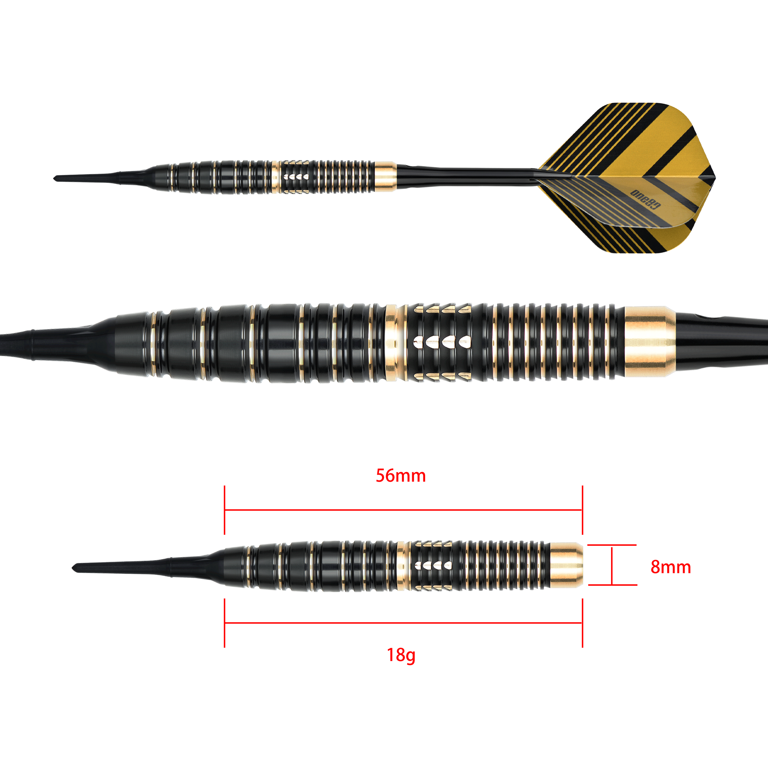 One80 - Mobilizer 04 Brass - Softdart One80 - Mobilizer 04 Brass - Softdart