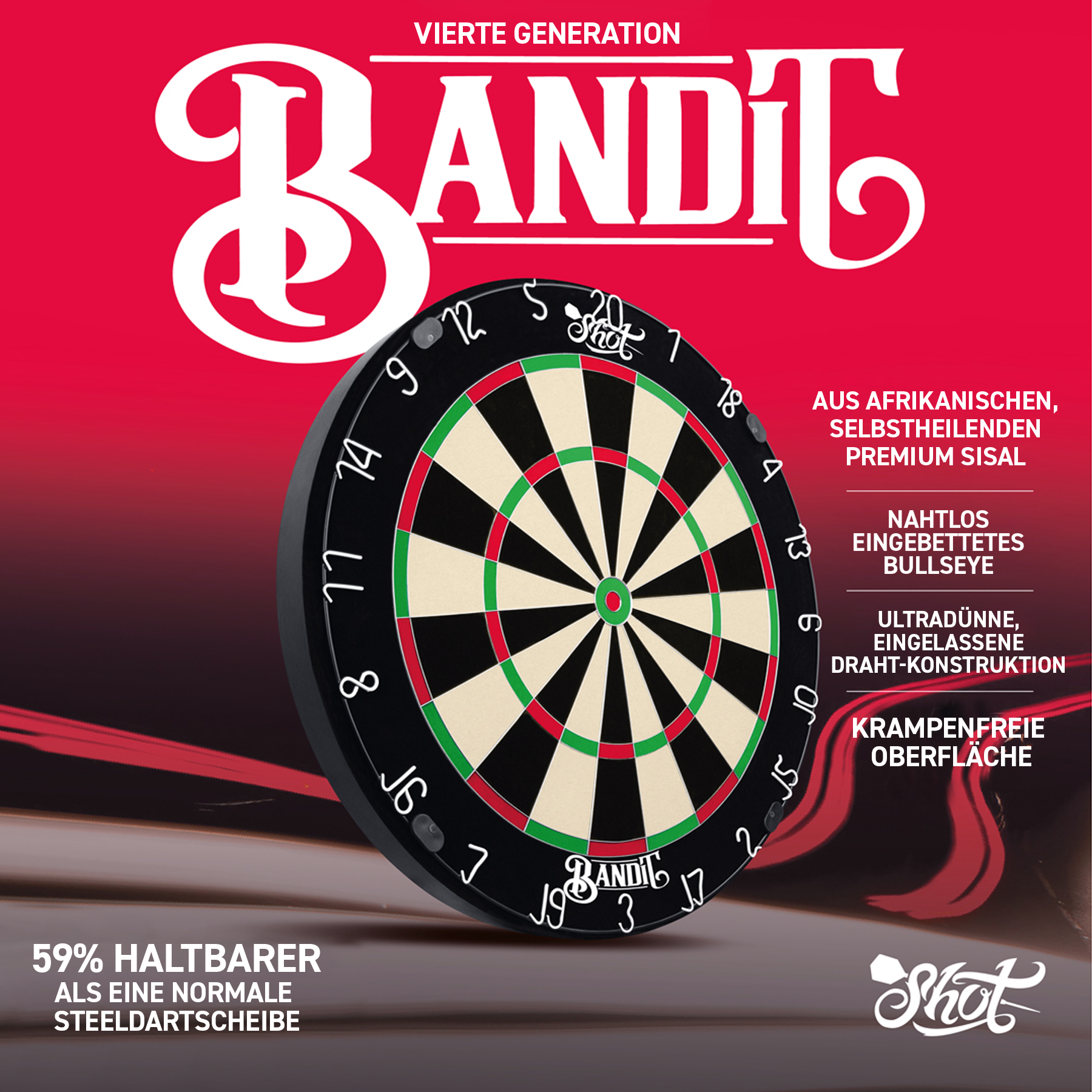 Shot - Bandit Professional - Dartboard Shot - Bandit Professional - Dartboard