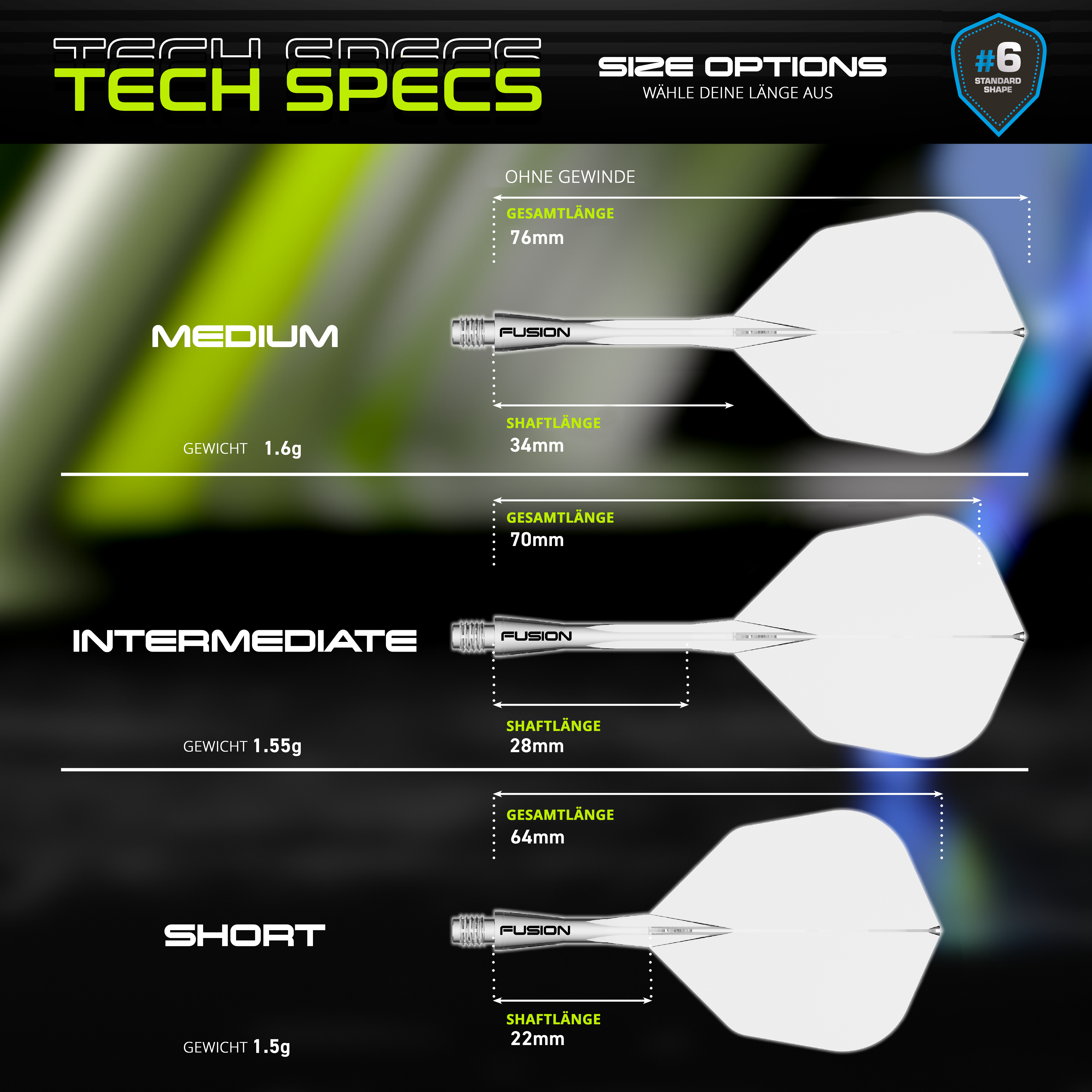 Winmau - Fusion Flightsystem Transparent - No6 Winmau - Fusion Flightsystem Transparent - No6