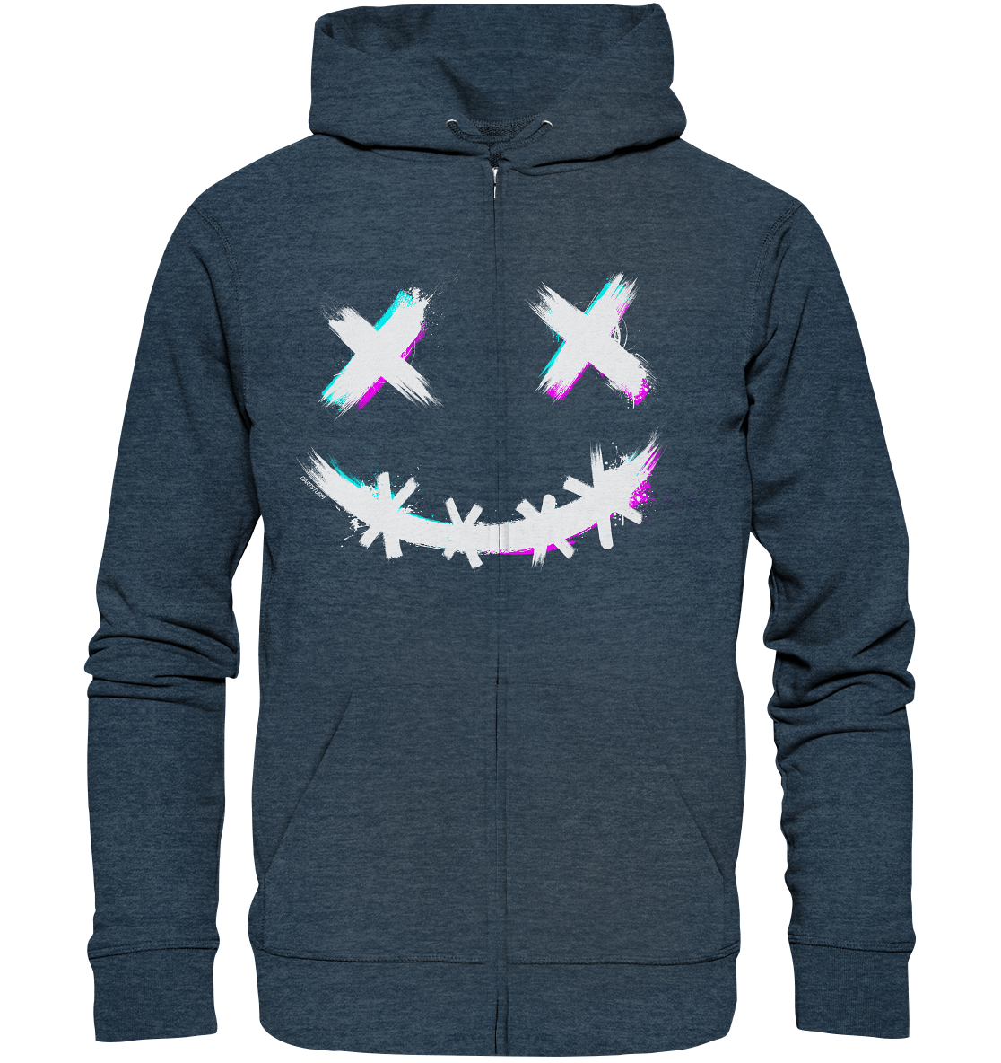 DartSturm - Scary Smile - Weiß - Organic Zipper