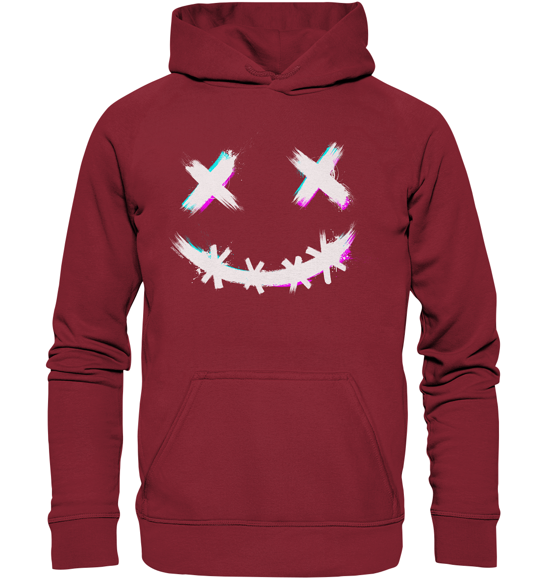 DartSturm - Scary Smile - Weiß - Basic Unisex Hoodie