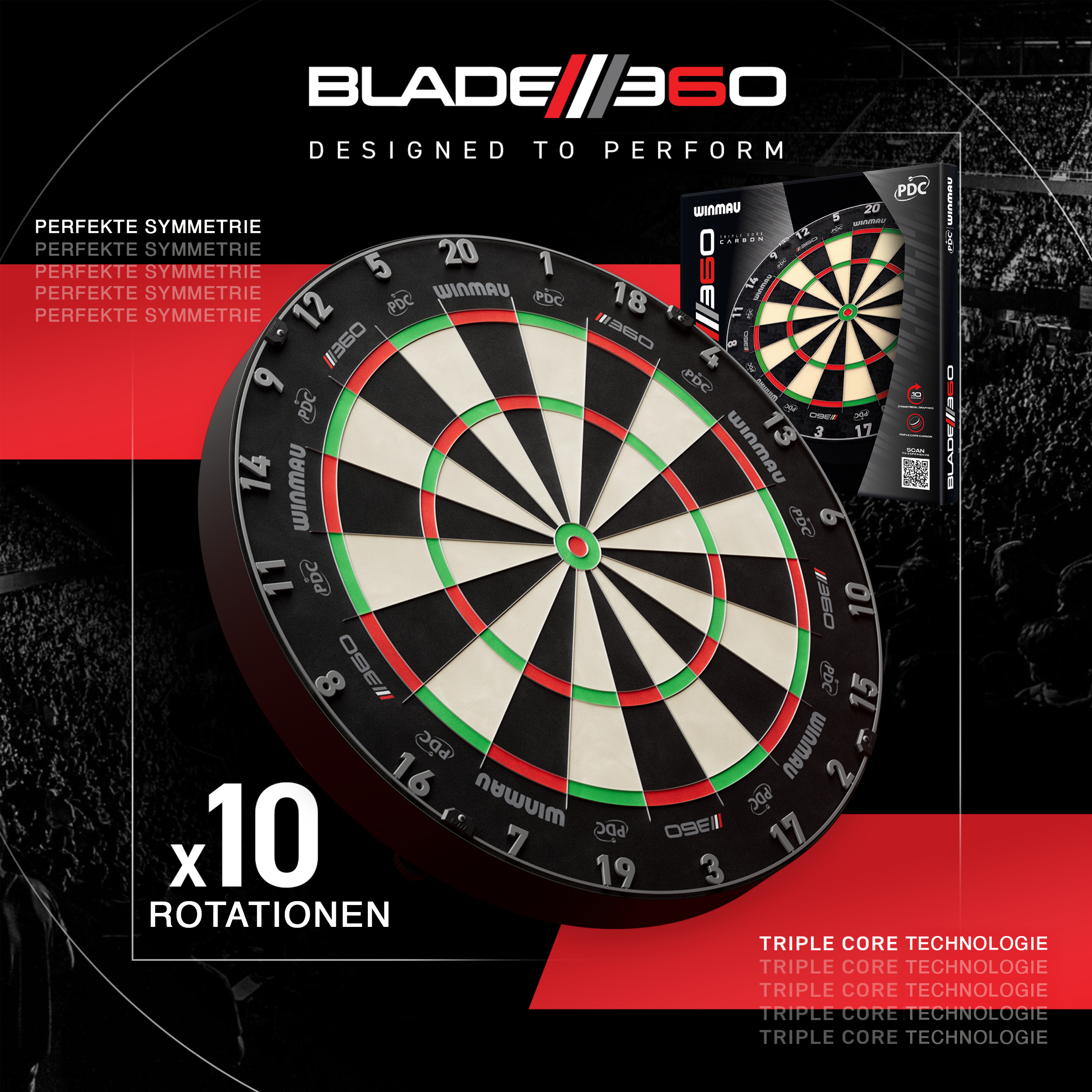 Winmau - Blade 360 Dartboard + Polaris Winmau - Blade 360 Dartboard + Polaris