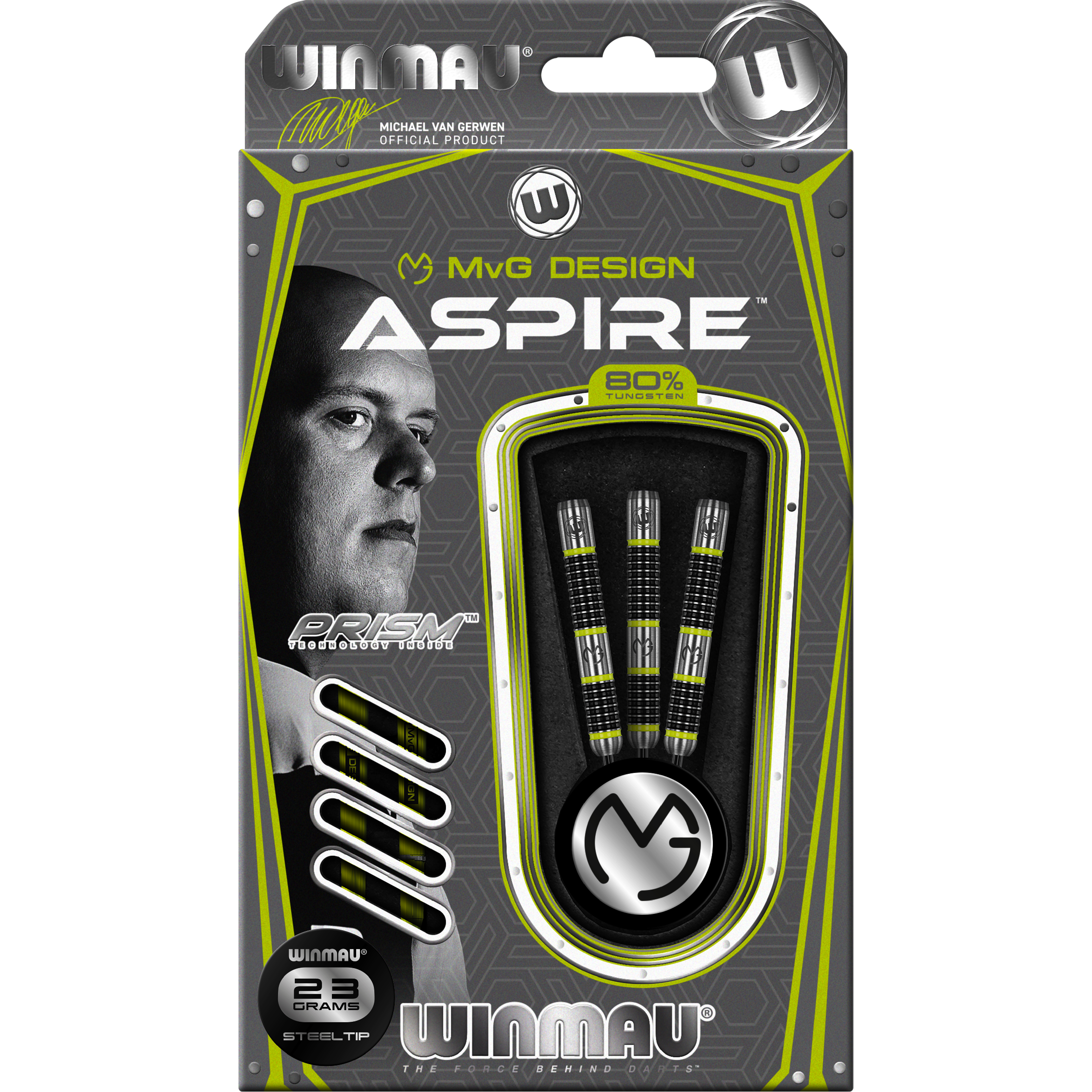 Winmau-Michael-van-Gerwen-Aspire-Steeldart-Verpackung Winmau - Michael van Gerwen Aspire - Steeldart