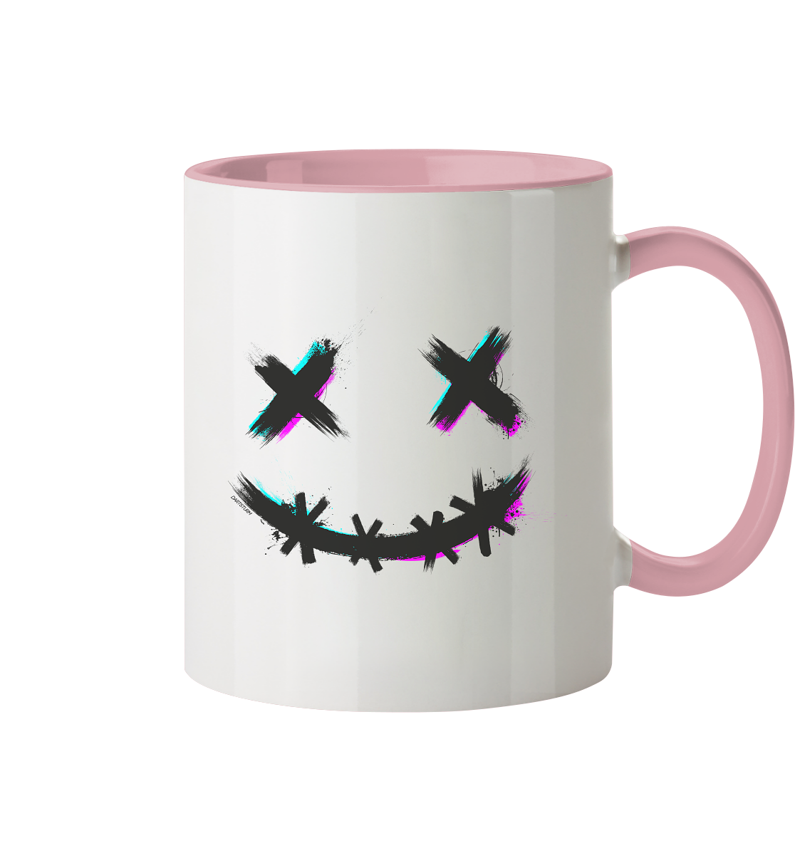 DartSturm - Scary Smile Schwarz - Tasse zweifarbig