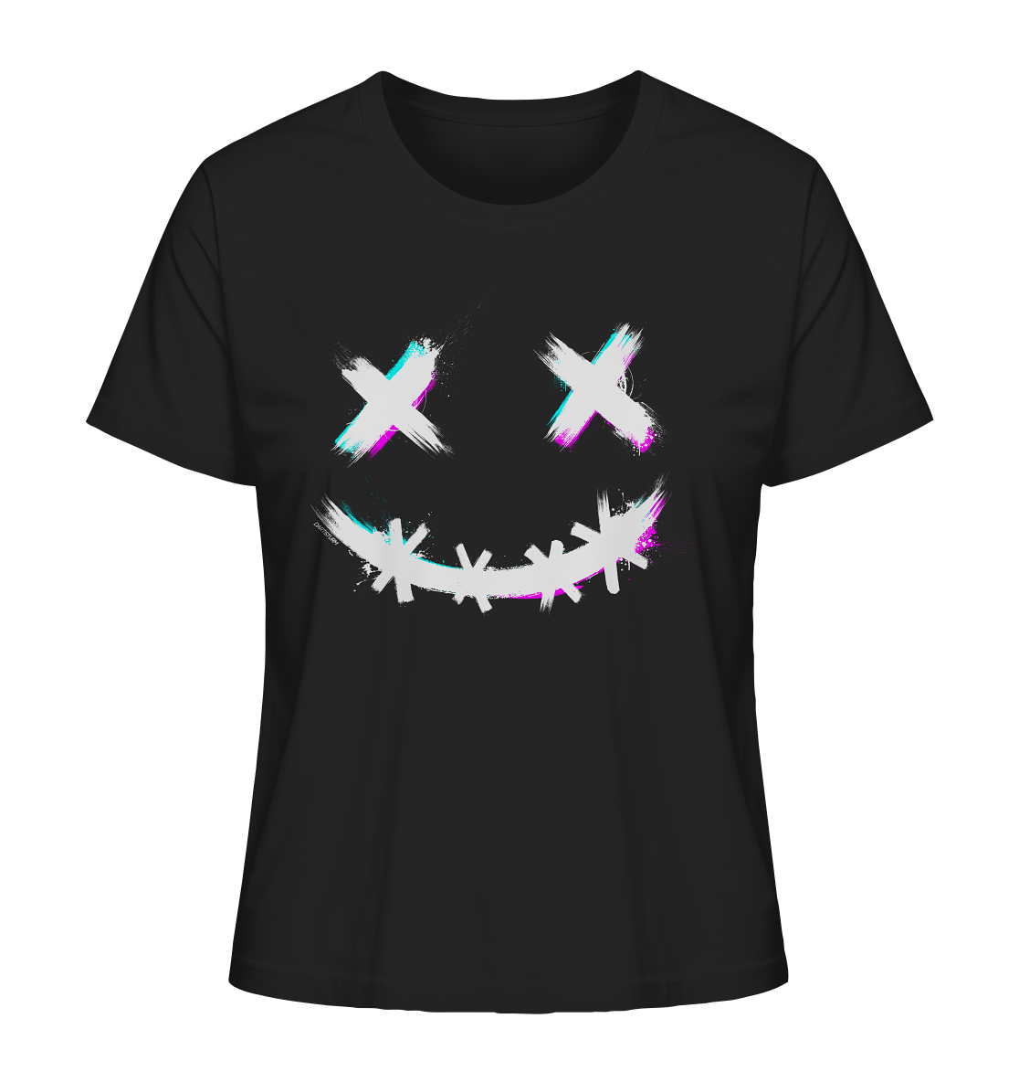 DartSturm - Scary Smile - Weiß - Ladies Organic Shirt