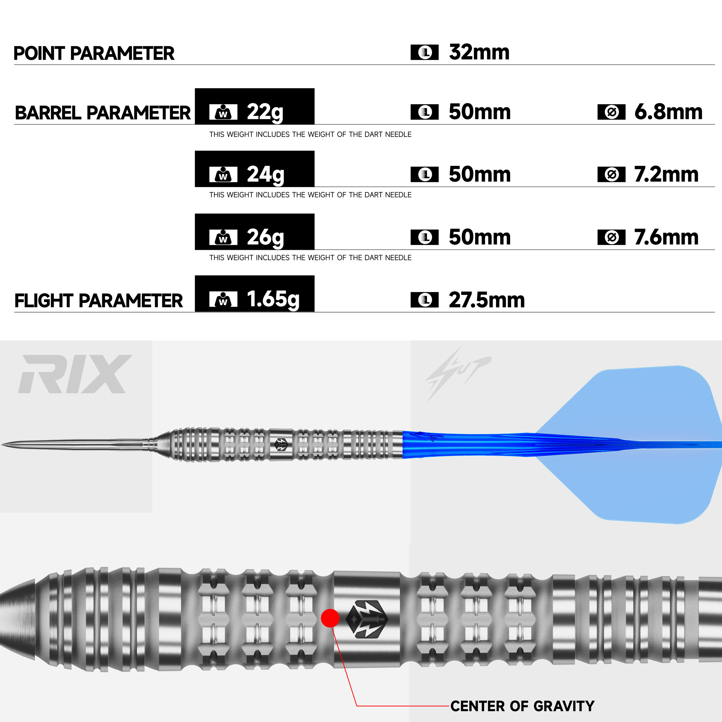 Caliburn - EZ-EVO Rix R4 - Steeldart Caliburn - EZ-EVO Rix R4 - Steeldart
