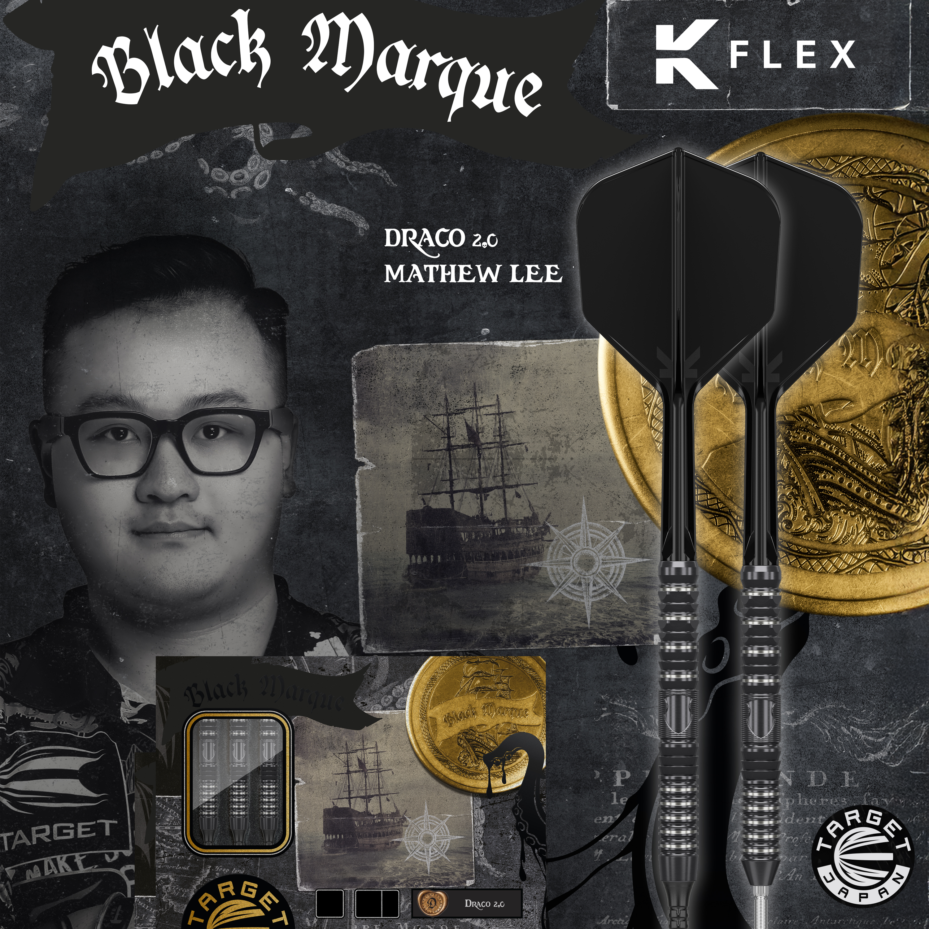 B-Ware | Target Japan - Black Marque Draco 2.0 - Softdart