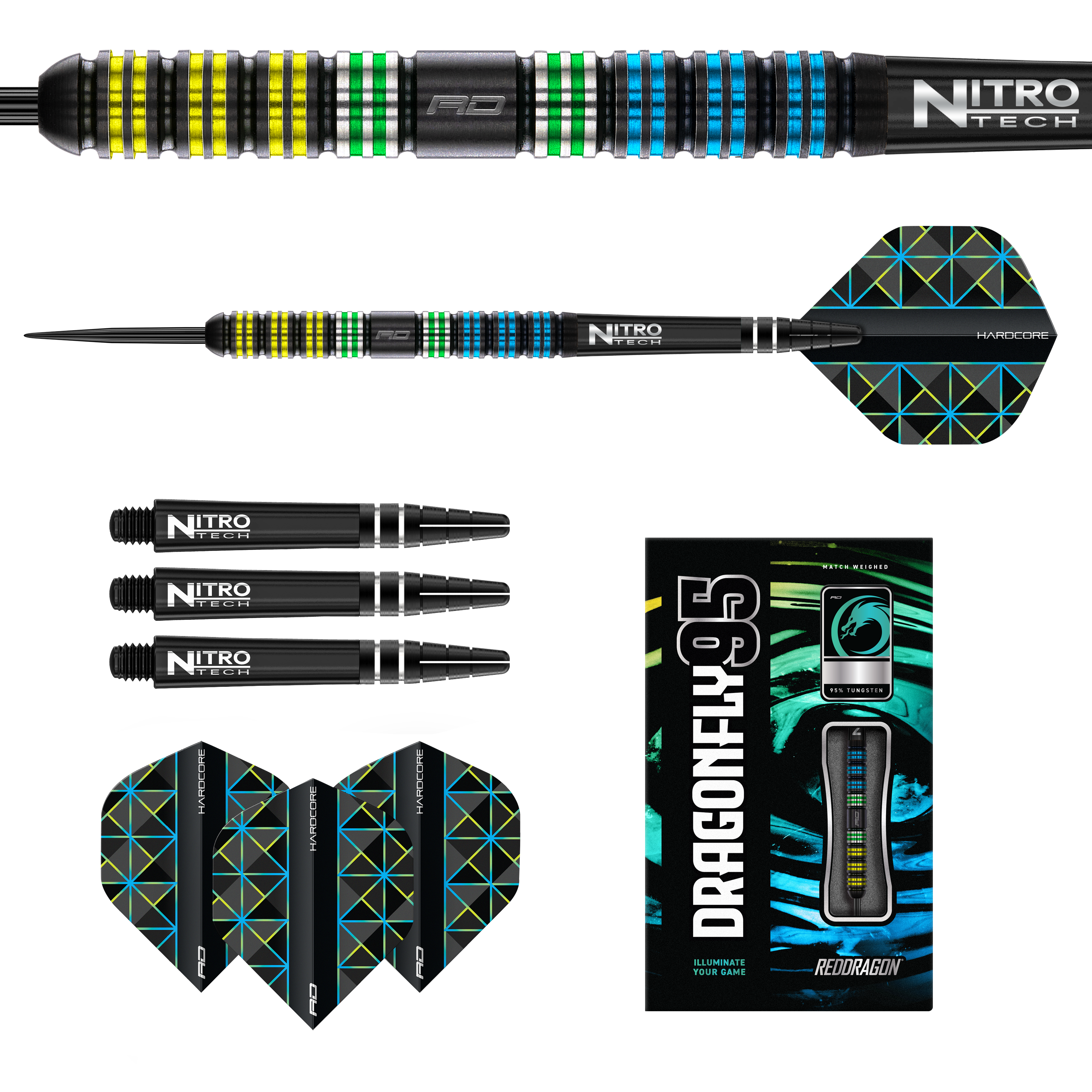 Red Dragon - Dragonfly Black 95 Parallel - Steeldart