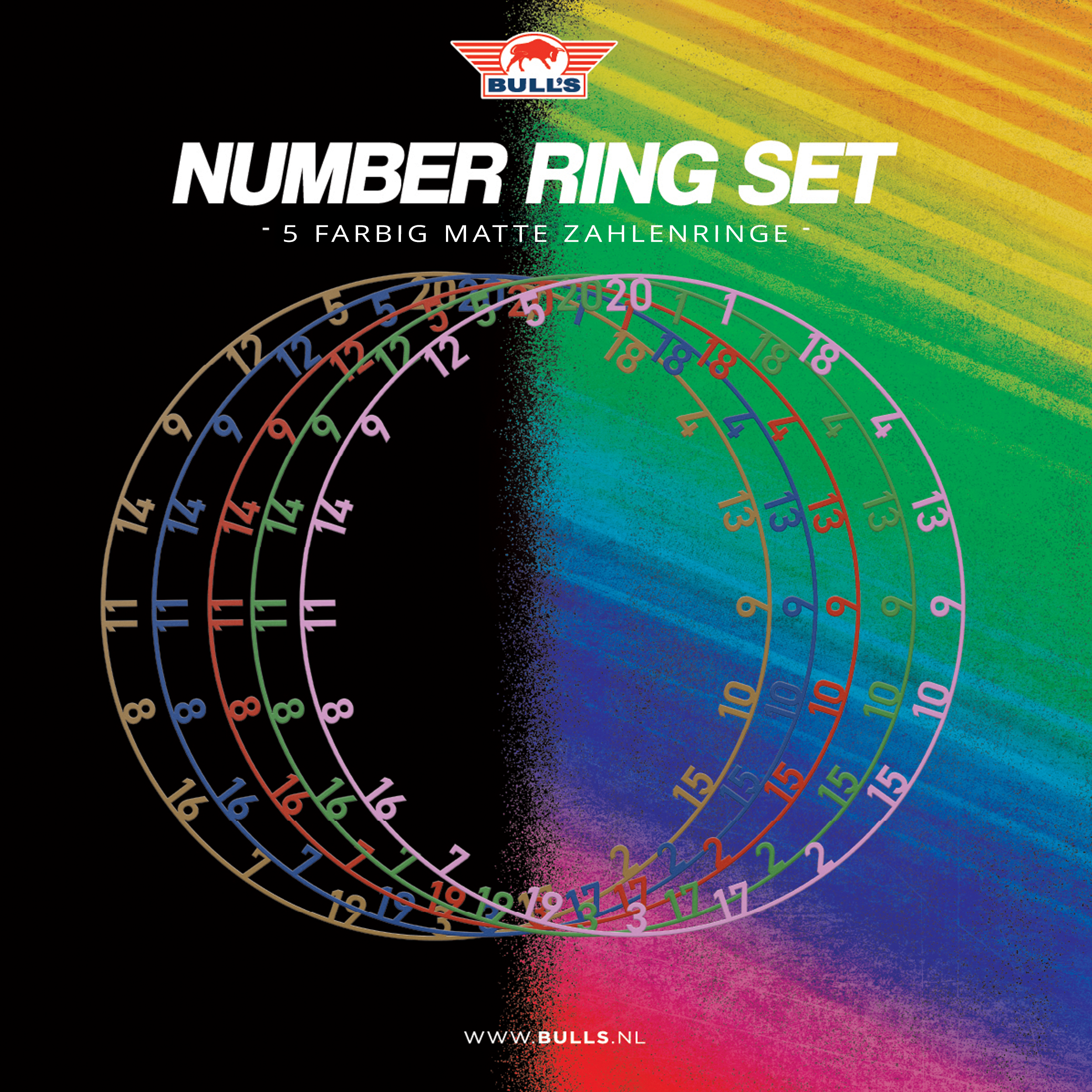 Bull's NL - Zahlenring Set 5-teilig
