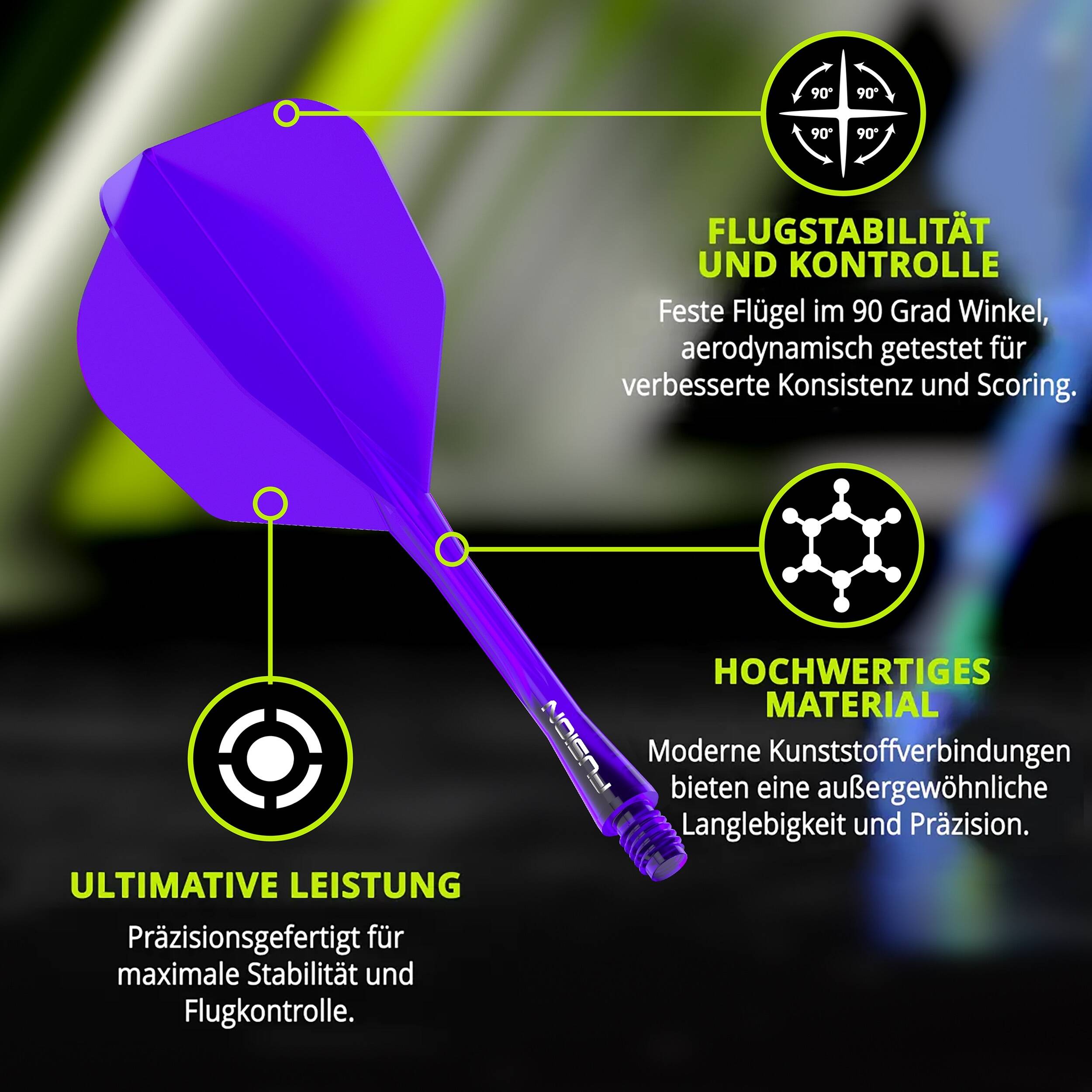 Winmau - Fusion Flightsystem Lila - No6 Winmau - Fusion Flightsystem Lila - No6