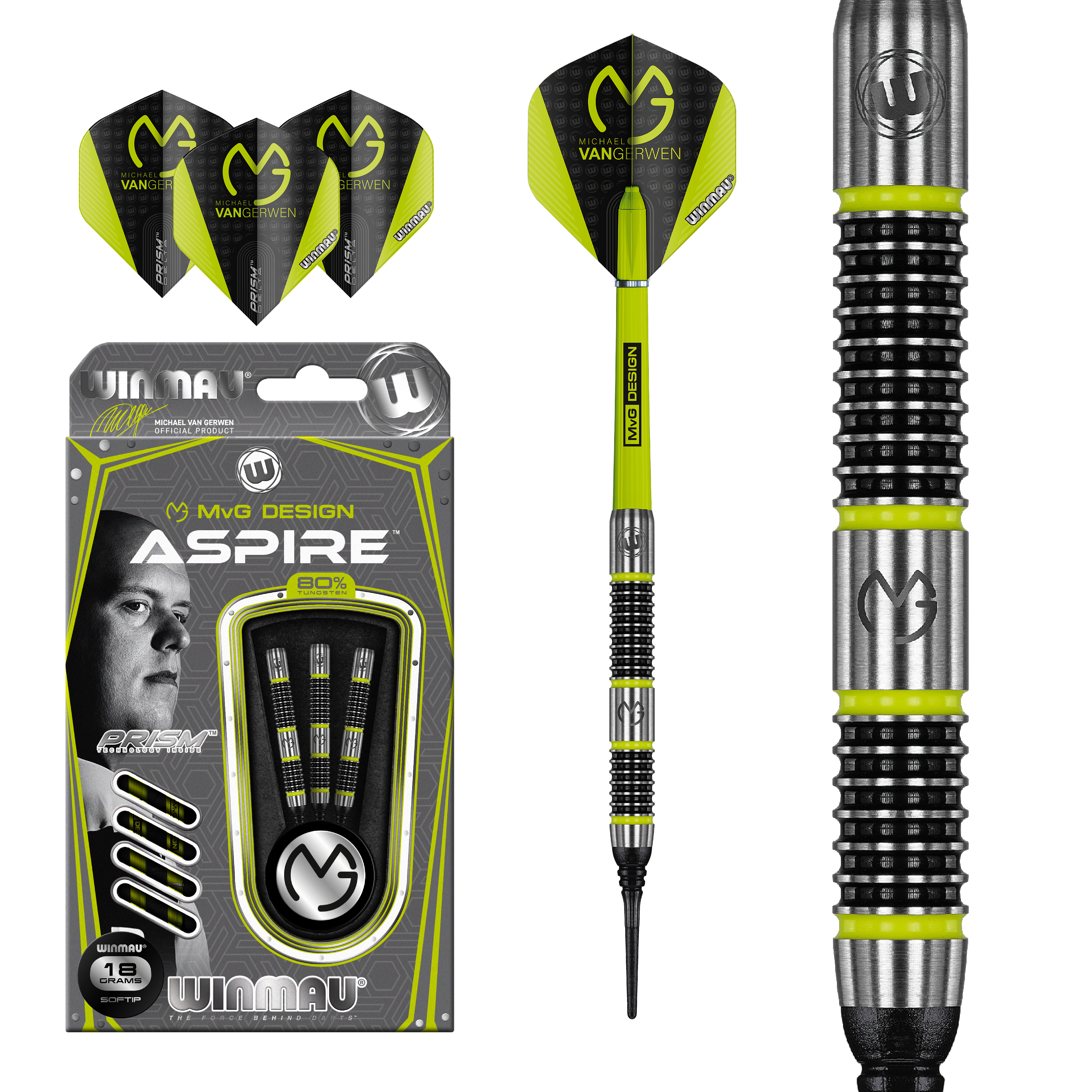 Winmau-Michael-van-Gerwen-Aspire-Softdart-Collage Winmau - Michael van Gerwen Aspire - Softdart