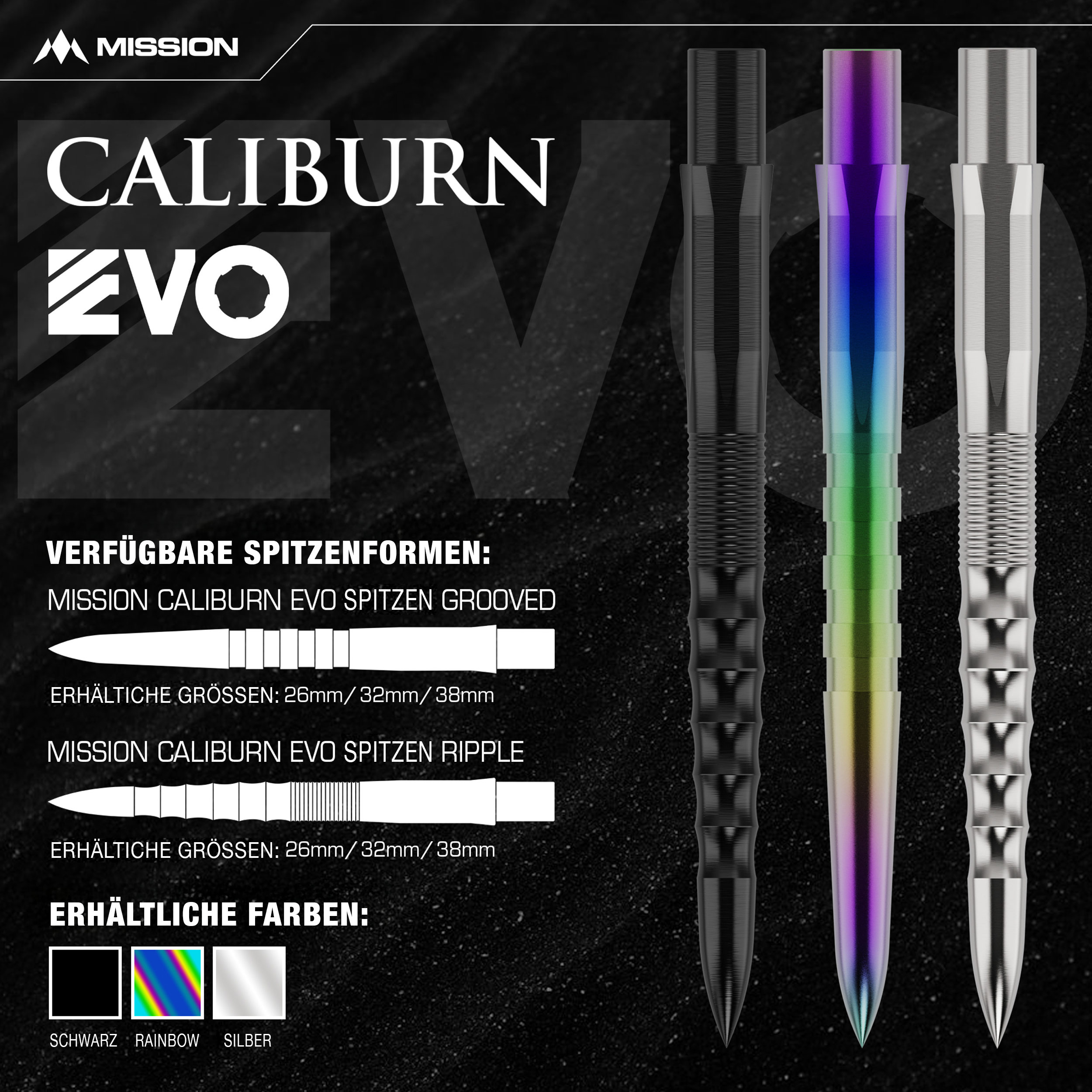 Mission - Caliburn - EVO Grooved - Rainbow