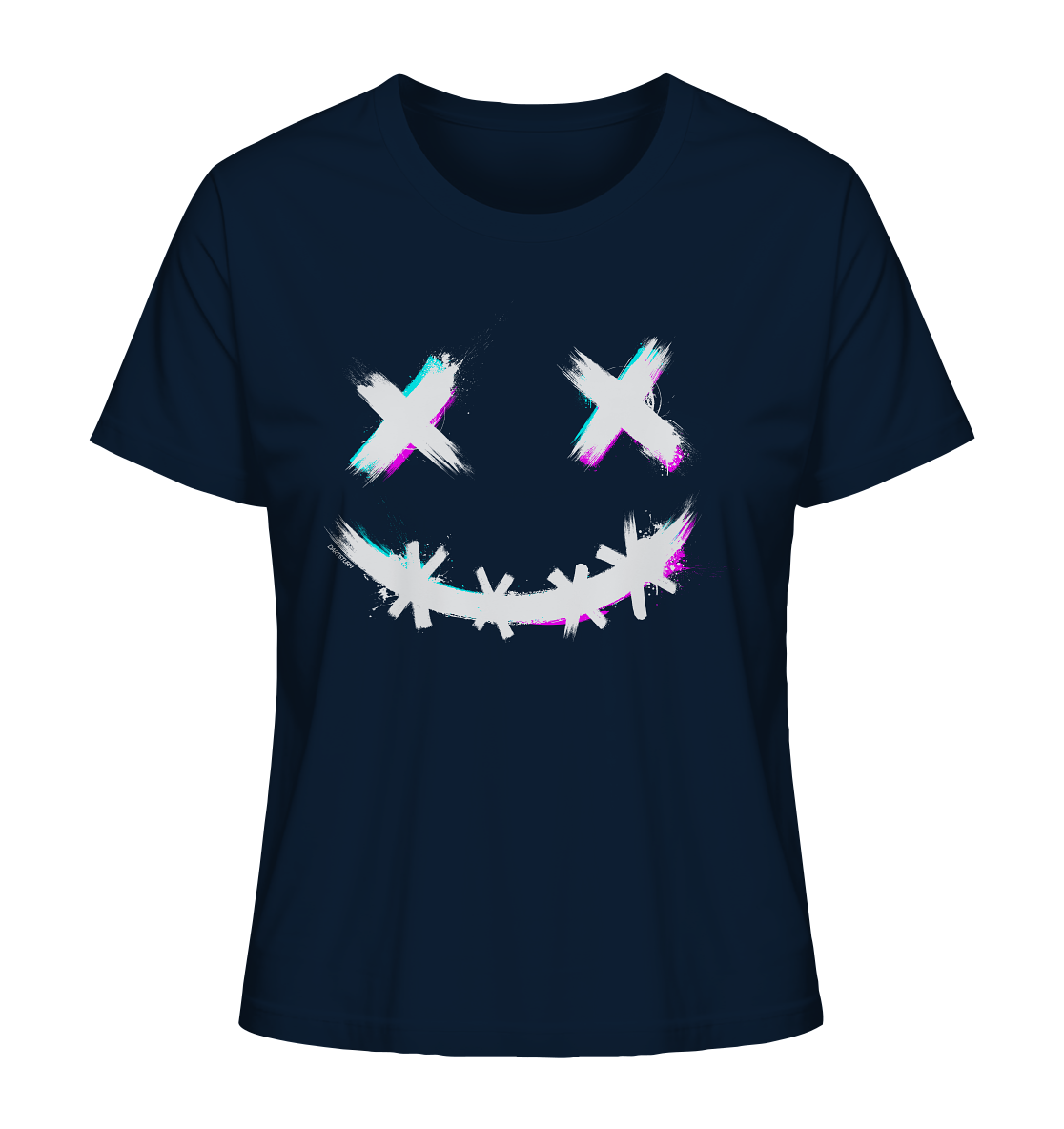 DartSturm - Scary Smile - Weiß - Ladies Organic Shirt