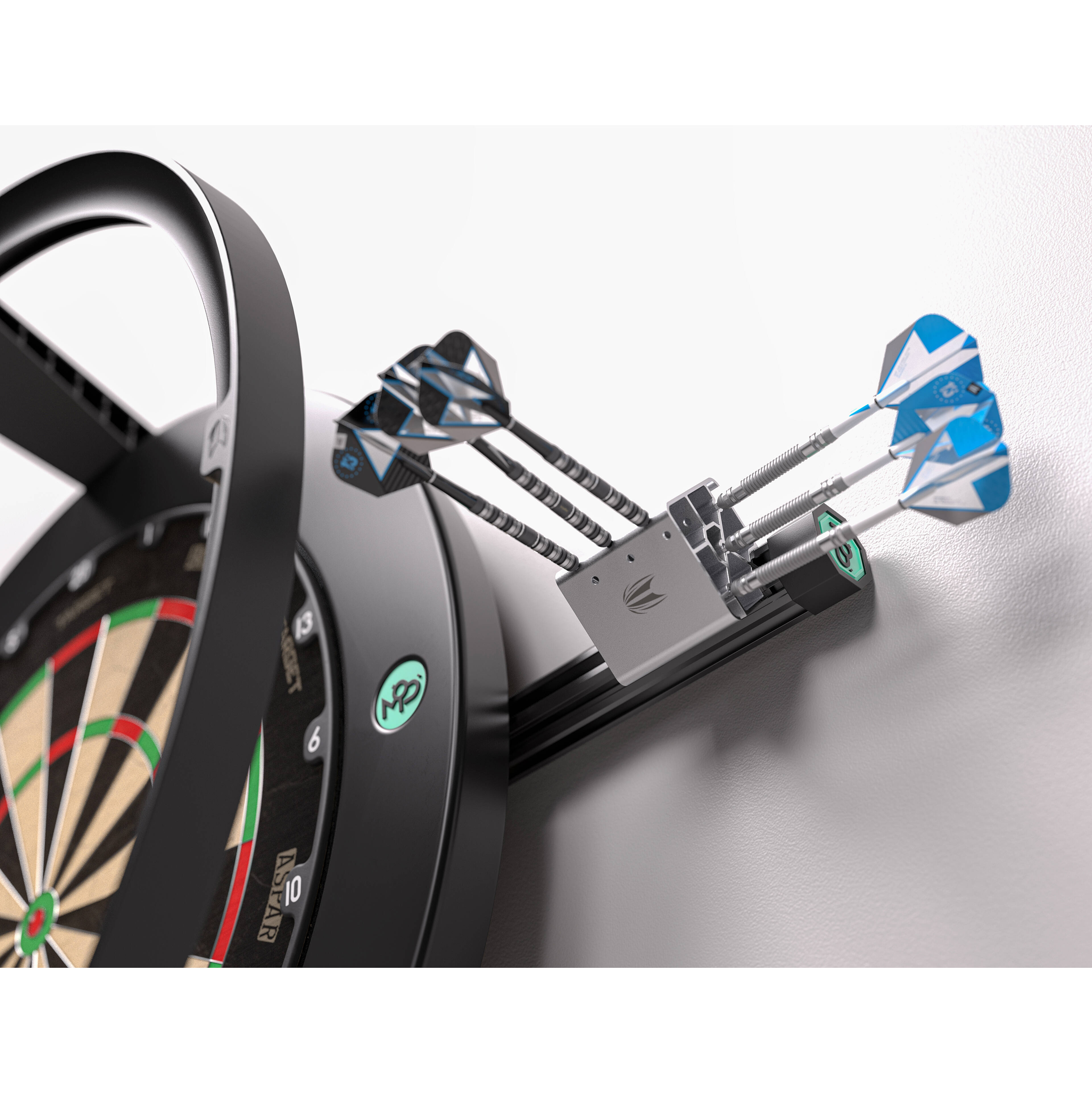 Target-Mod-Dartstander-Silber-Montiert Target - Mod Dartständer