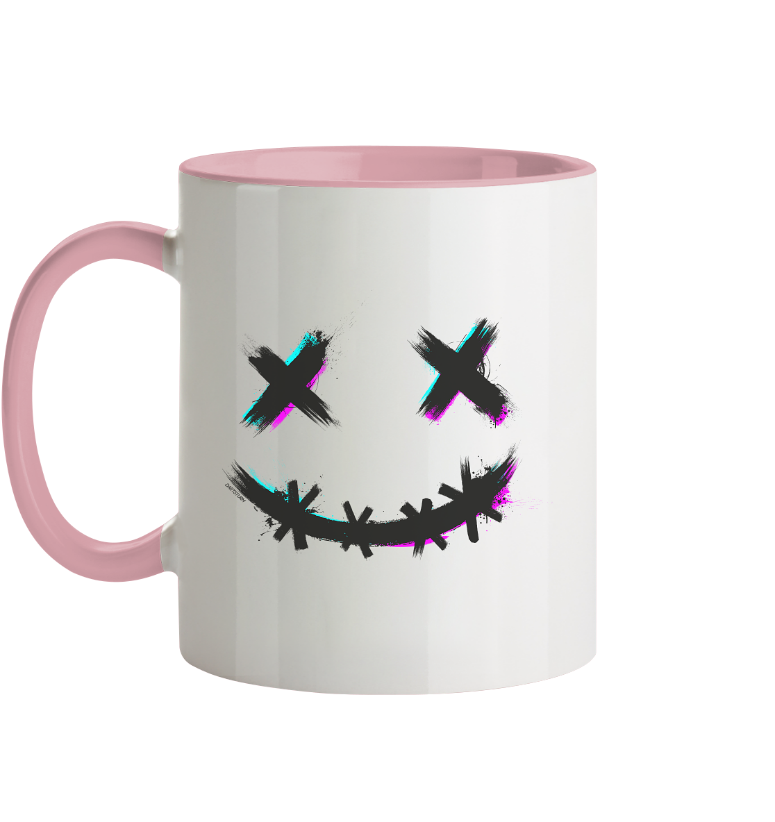 DartSturm - Scary Smile Schwarz - Tasse zweifarbig