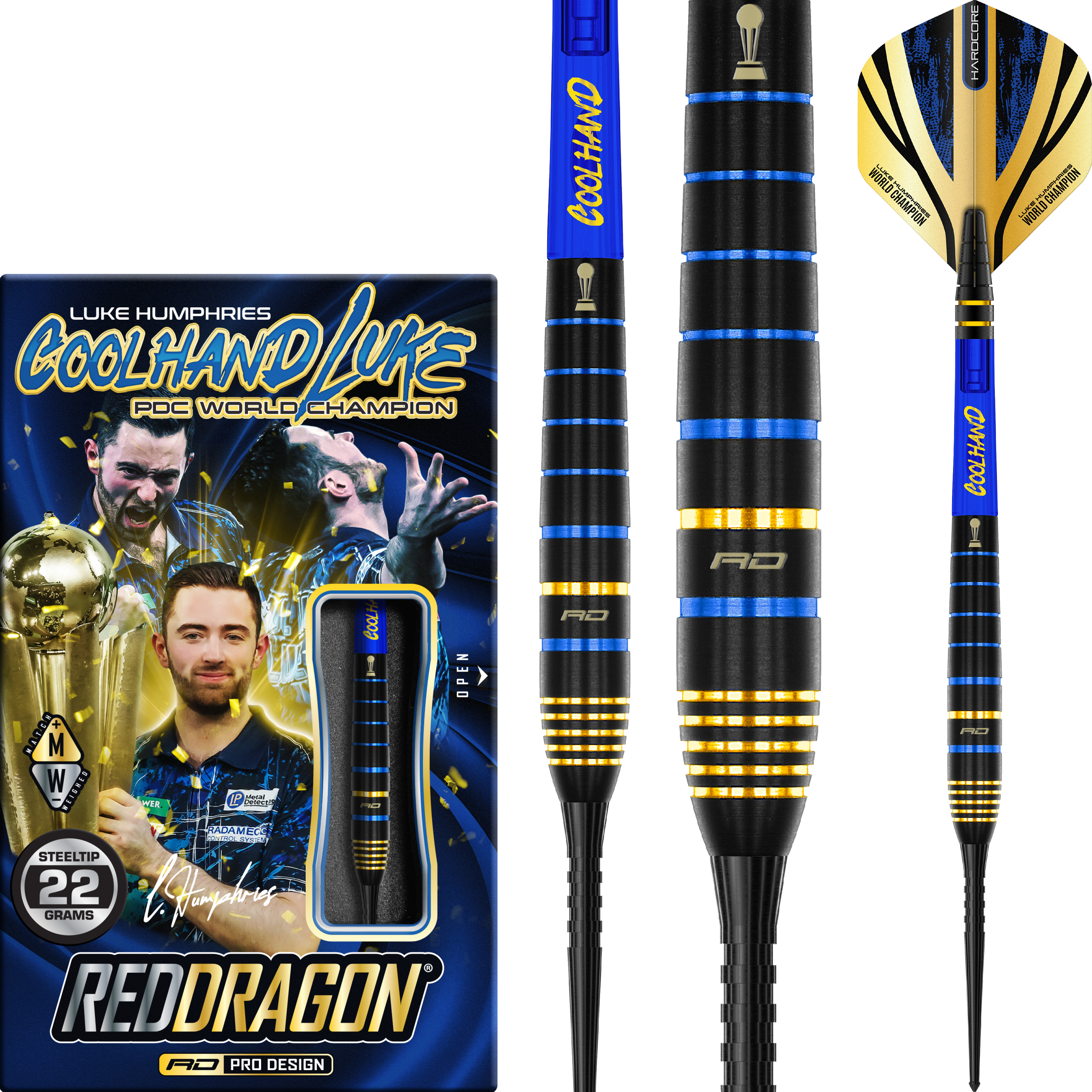 Red Dragon - Luke Humphries TX4 Avenger - Steeldart Red Dragon - Luke Humphries TX4 Avenger - Steeldart