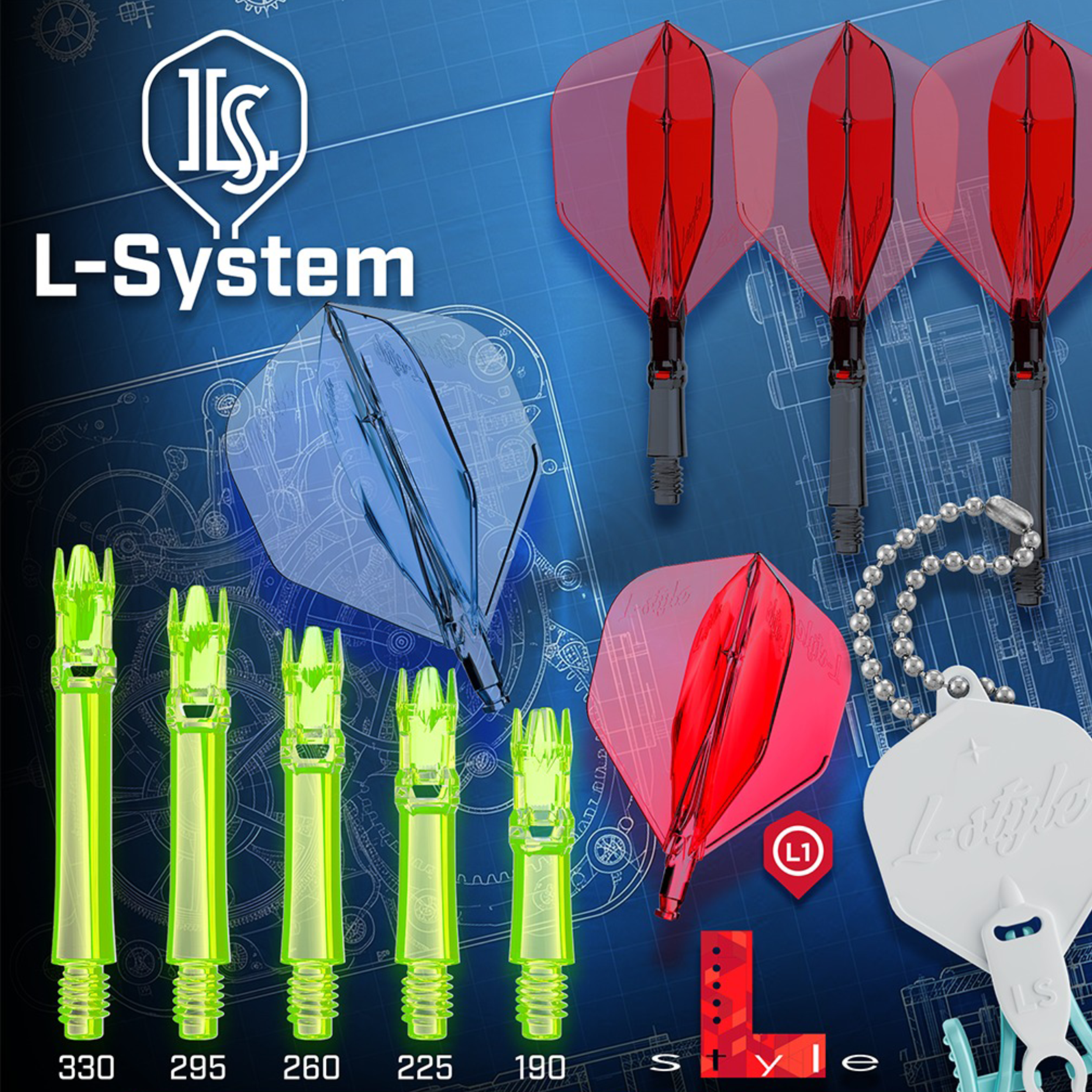 L-Style - L-System Shaft - Clear Neongelb L-Style - L-System Shaft - Clear Neongelb