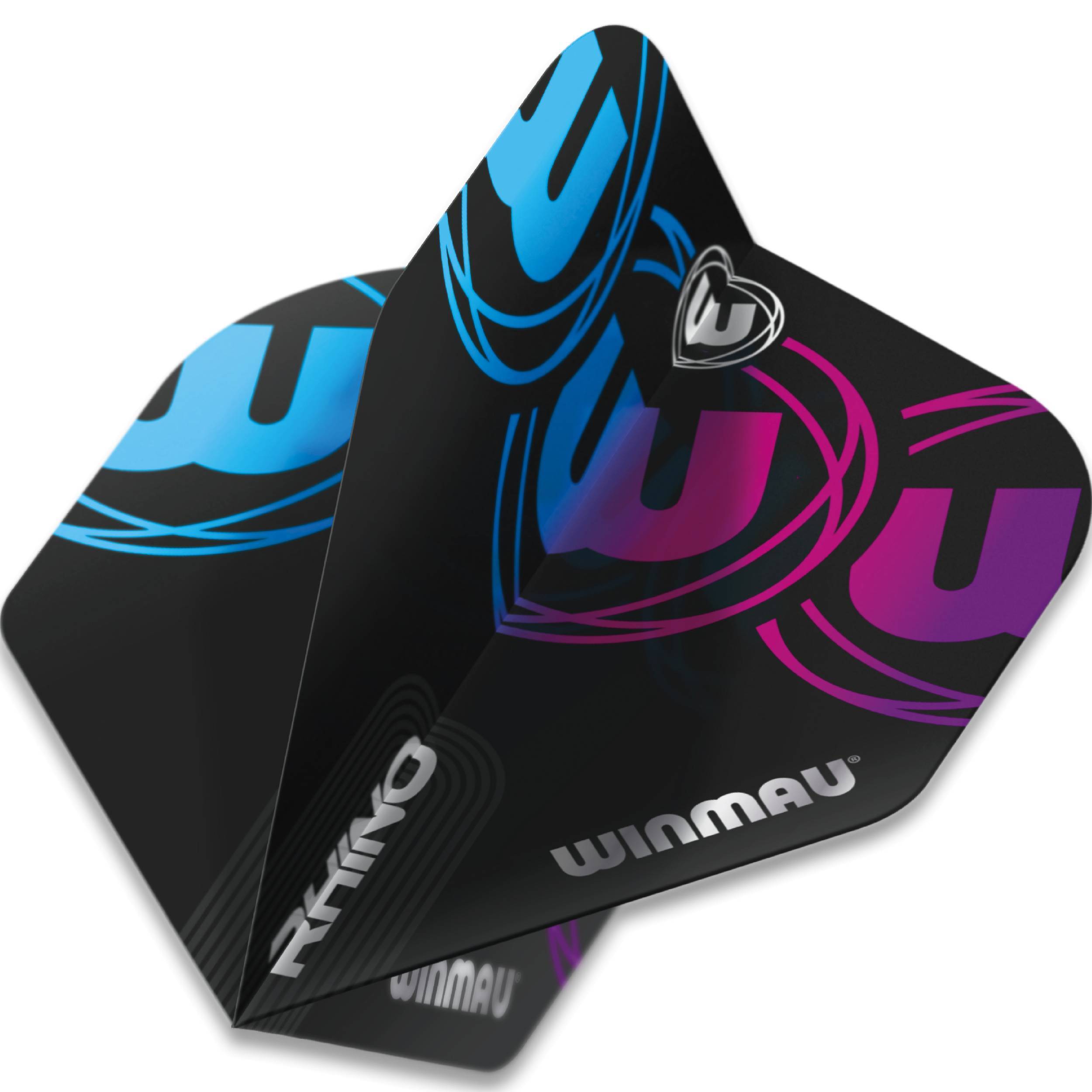 Winmau-Rhino-Triple-Logo-Flight-Standard-Blau-Dynamisch Winmau - Rhino Triple Logo Flight - Standard